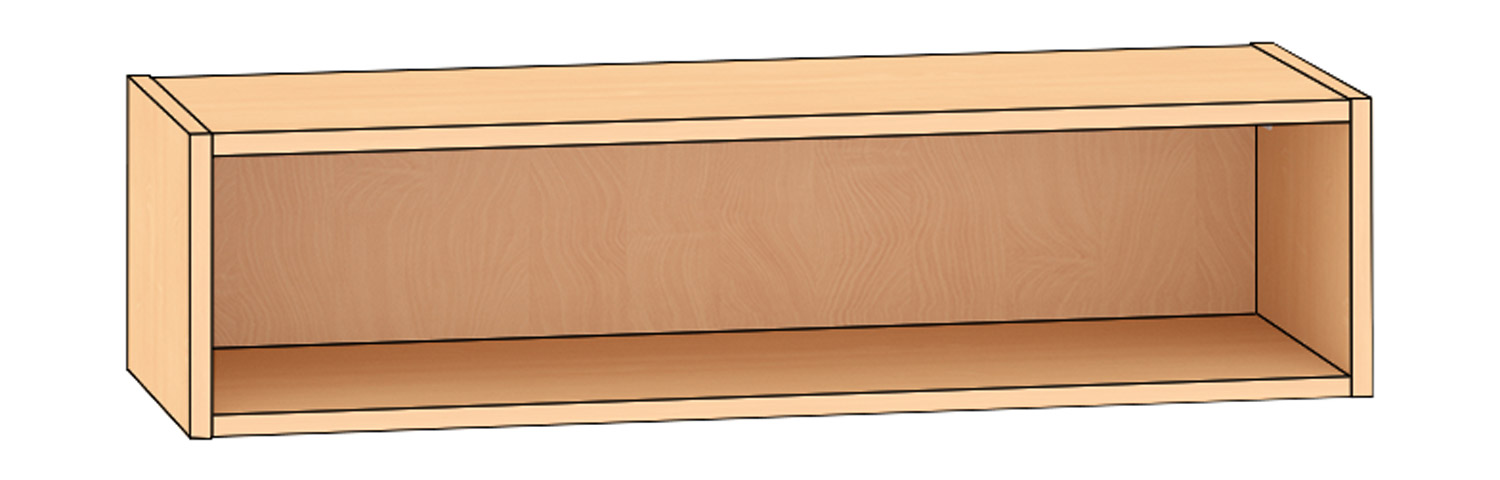 Hängeregal Breite 100 cm, Buche