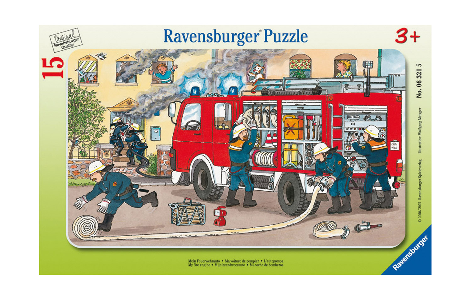 Rahmenpuzzle Feuerwehrauto