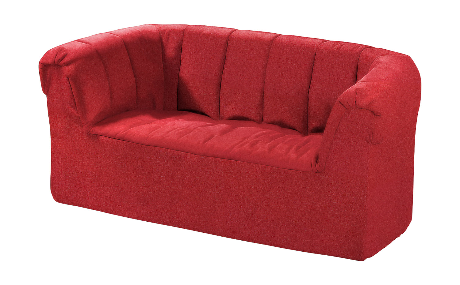 Zweisitzer Sofa Softskin rot