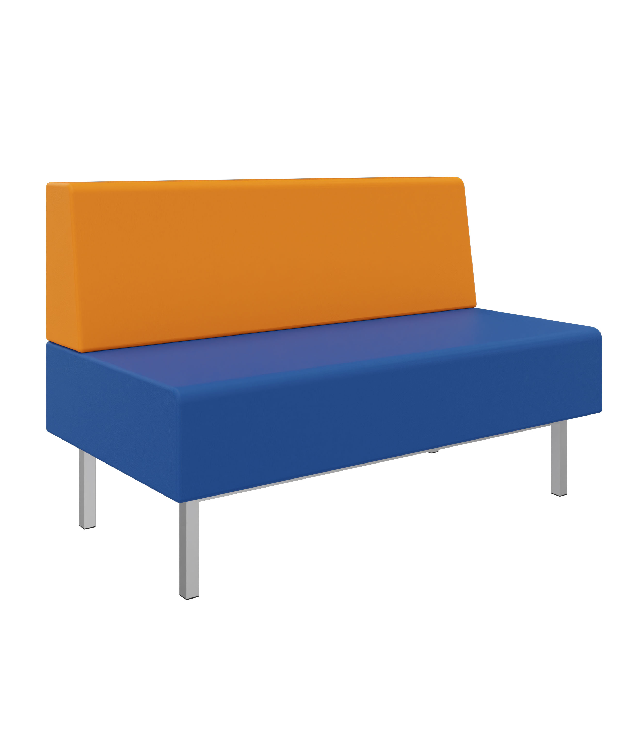 Litti Bank 2-Sitzer SOFTSKIN royalblau / orange