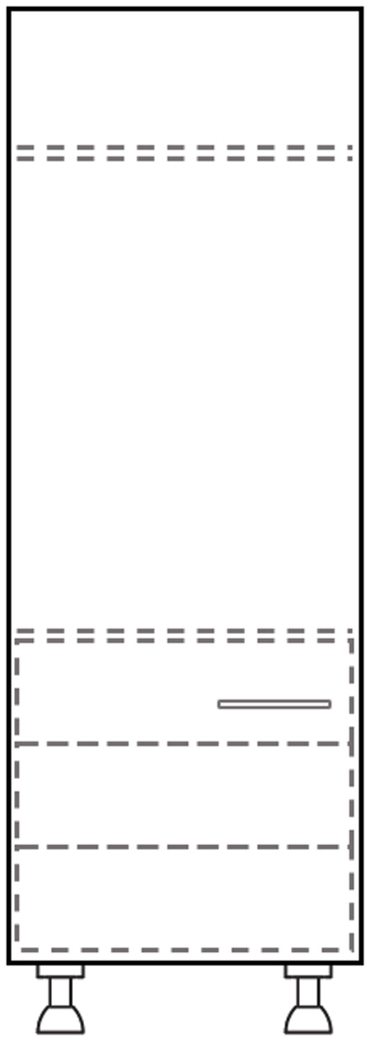 Hochschrank, Höhe 175 cm Türanschlag links, Buche