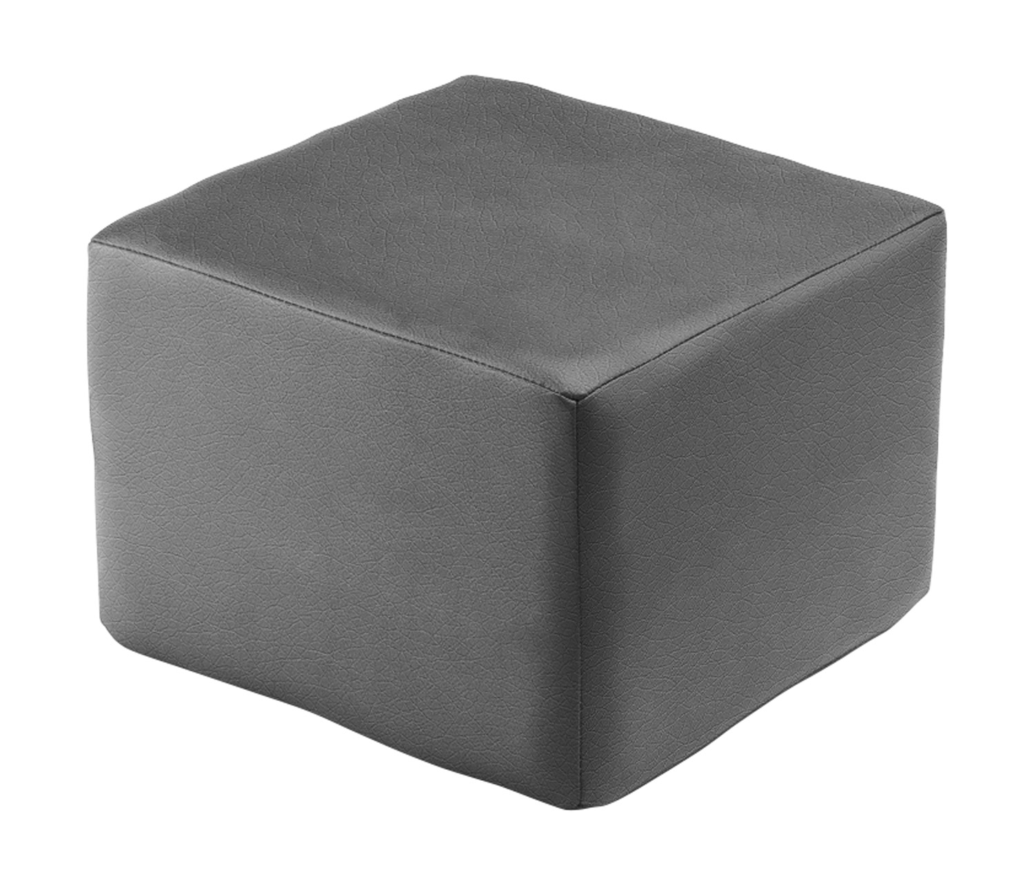 Polsterhocker Quadrat Krippe Softskin grau
