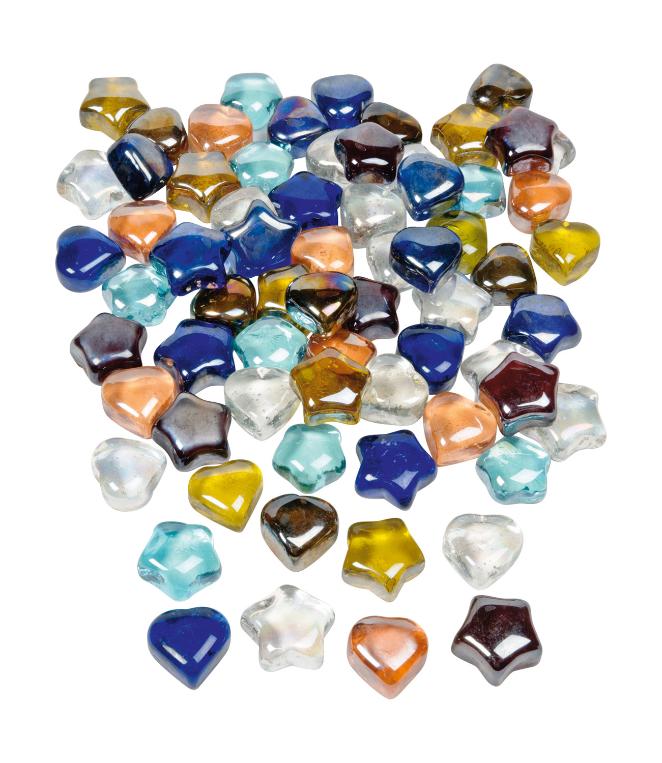 Glas Nuggets Herz und Stern