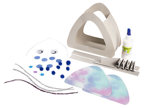 Materialien für Bastelkarte Laterne Marsmännchen Materialien, die für die Laterne Marsmännchen benötigt werden