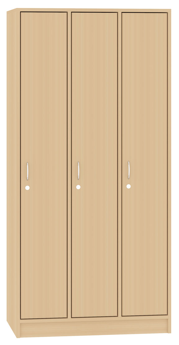 Garderobenschrank mit 3 Türen, Breite 90 cm