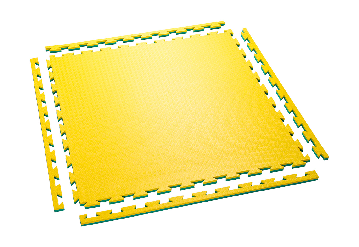 Puzzlematte Fallschutz gelb/grün