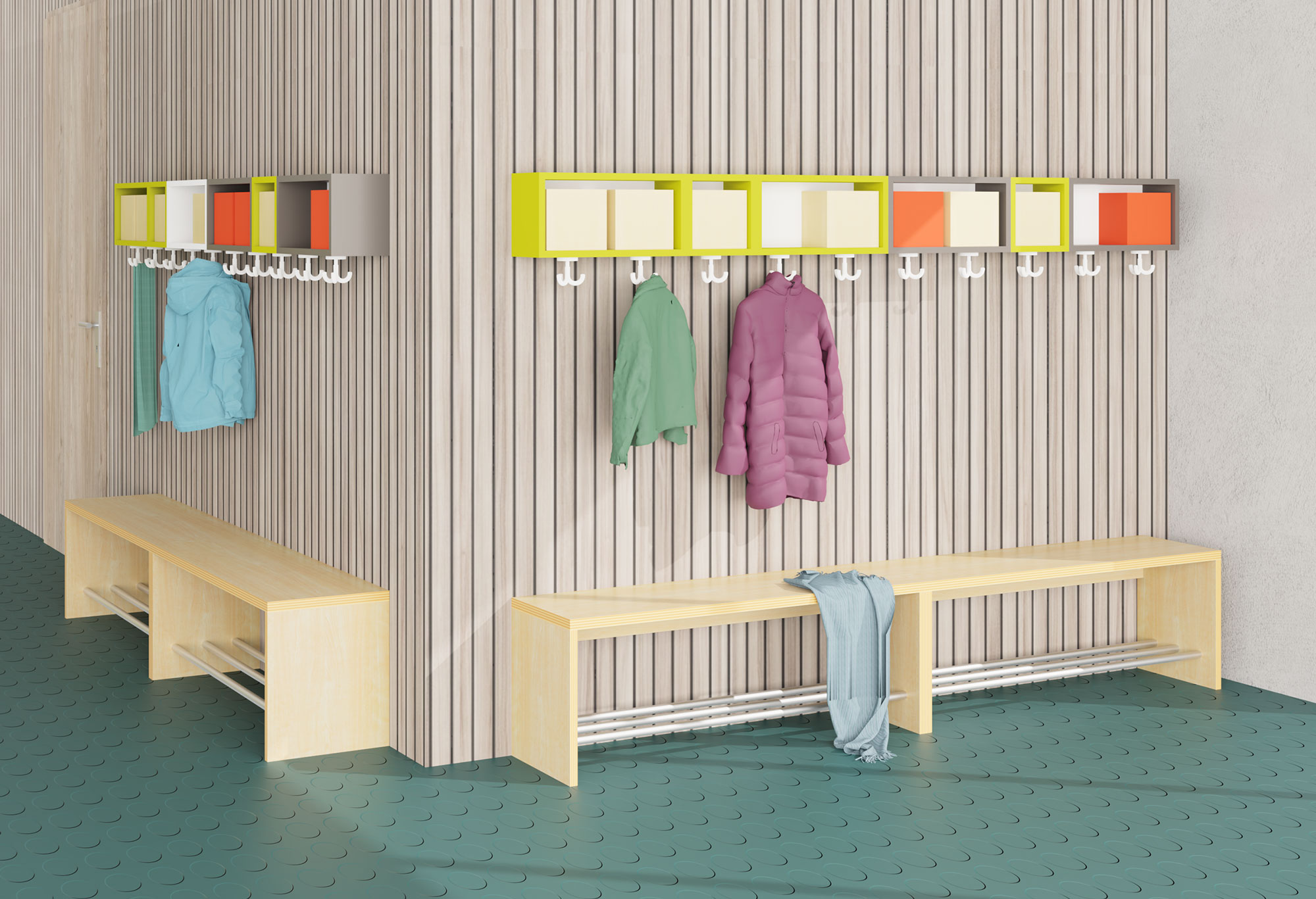 hej Garderobe Q kowidu Fachbreite 2 x 18,4 cm