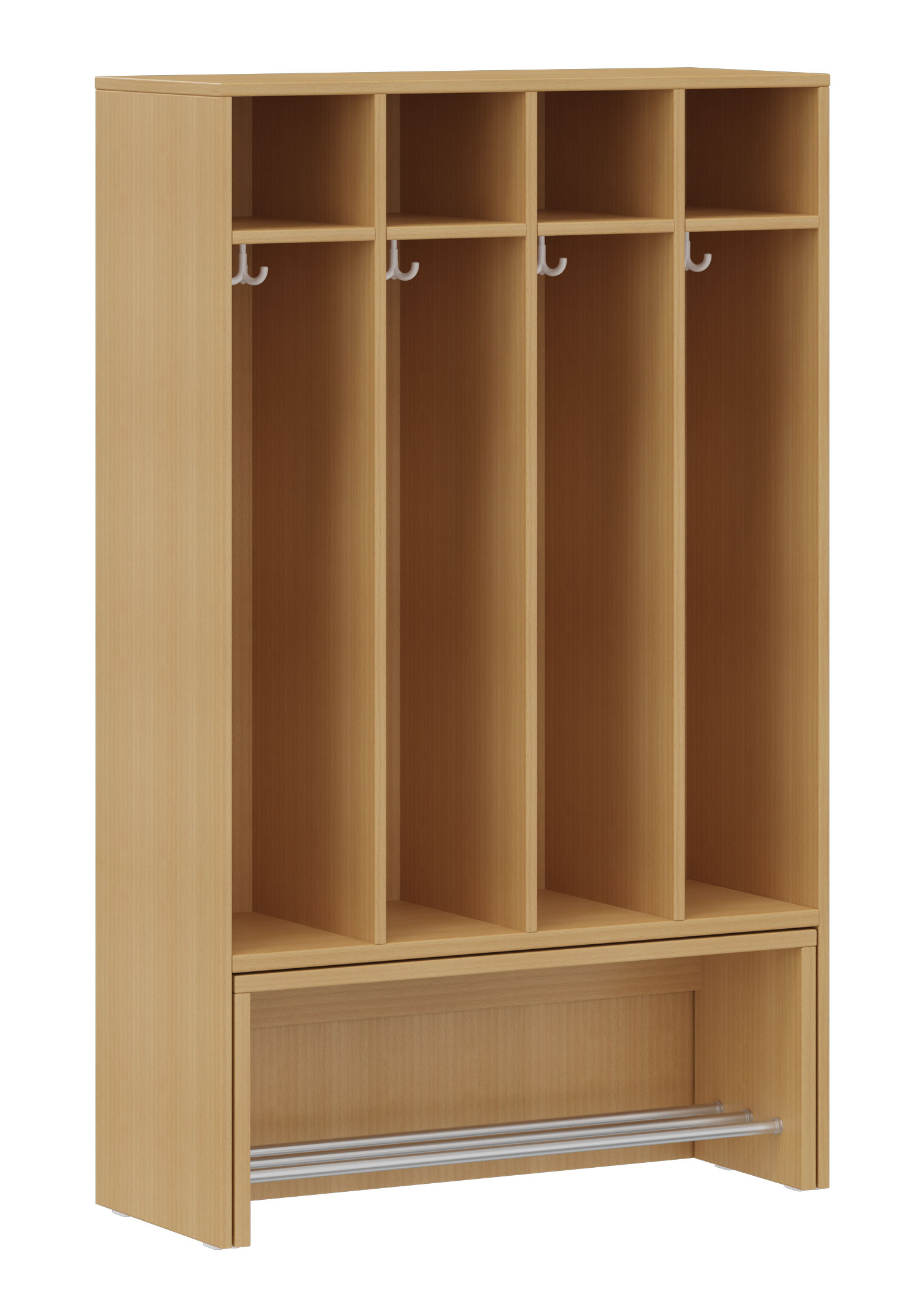 hej Garderobe mit Ausziehbank B mit 22,6 cm Fachbreite Größe 4, 4 Schrankfächer hej Garderobe mit Ausziehbank B mit 22,6 cm Fachbreite Größe 4, 4 Schrankfächer