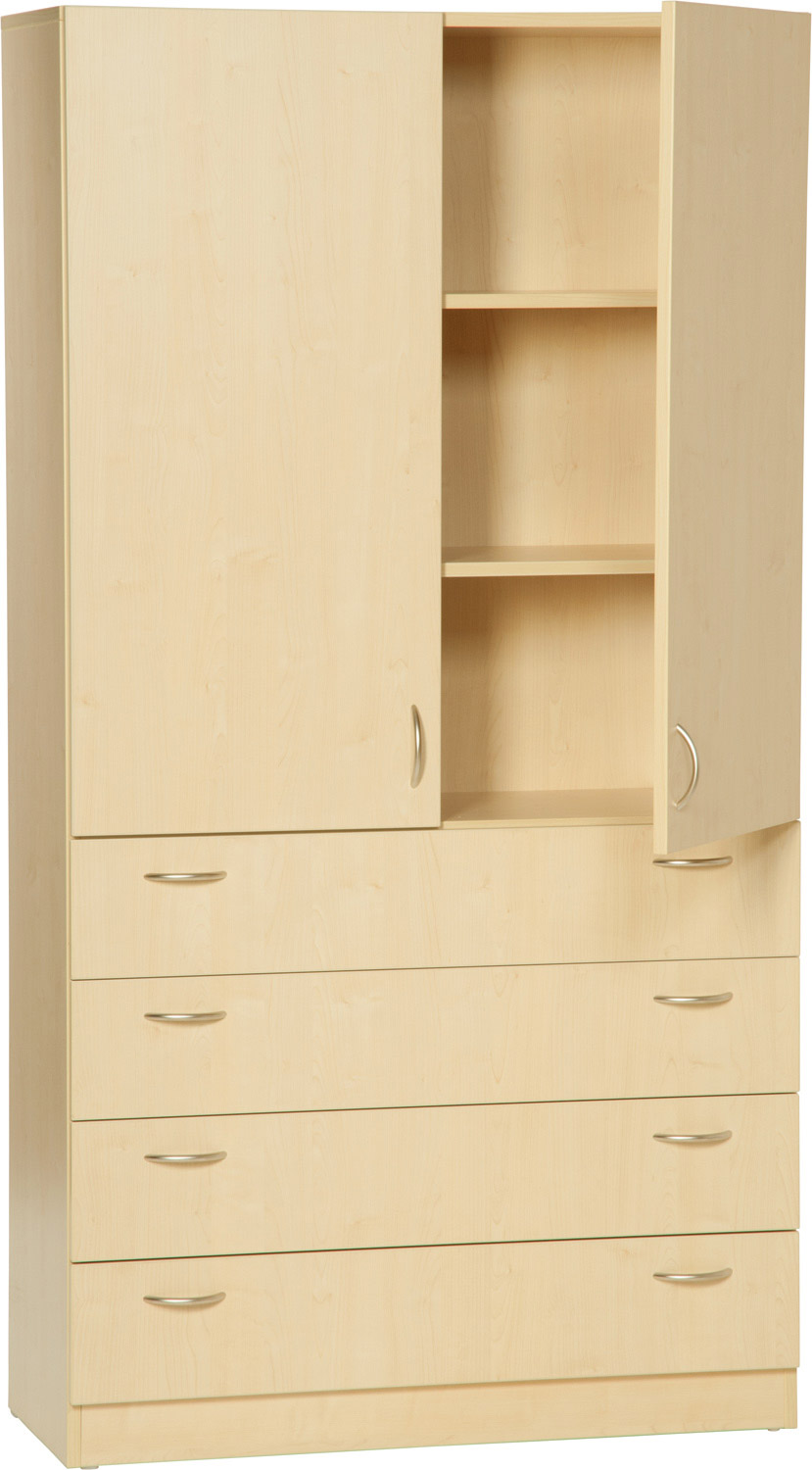 Aktenschrank mit Türen und Schubkästen, Breite 100 cm