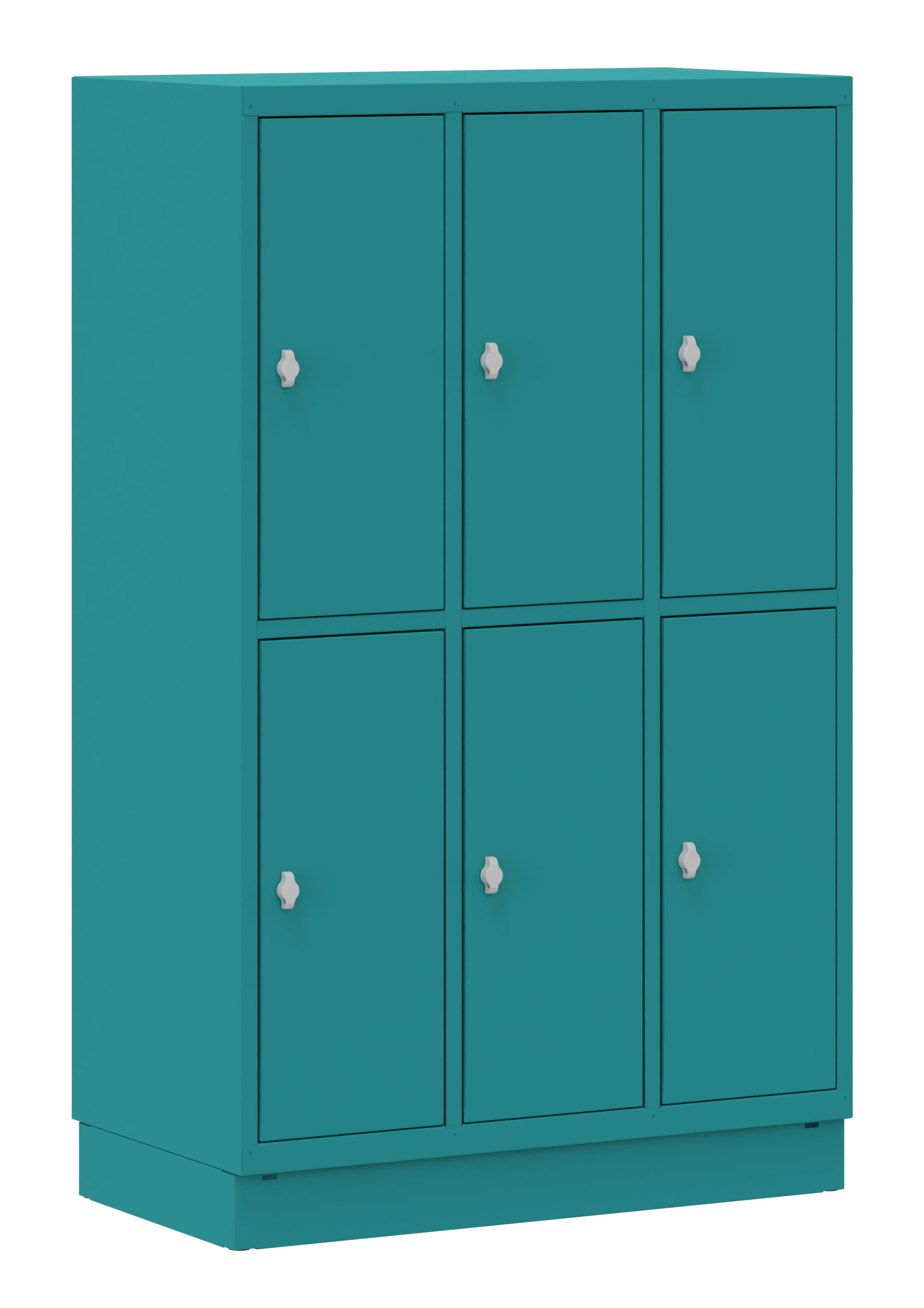 Fächerschrank 3x2 Fächer türkis