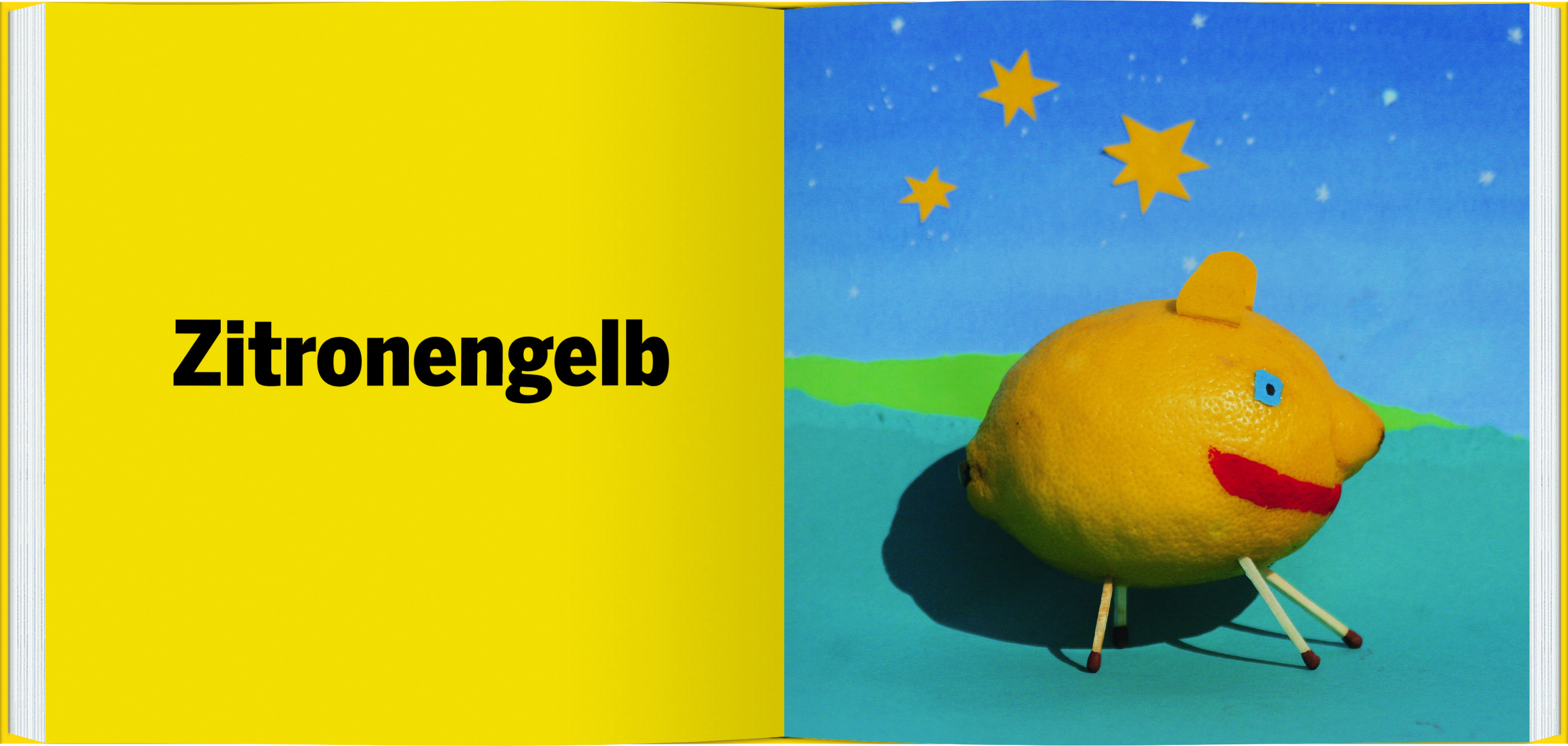 Zitronengelb und Feuerrot