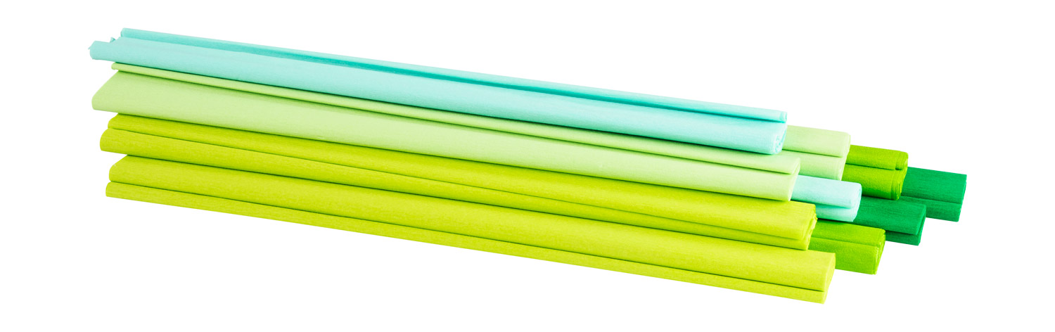 Krepppapier Farbabstufungen Grüntöne Krepppapier Farbabstufungen Grüntöne