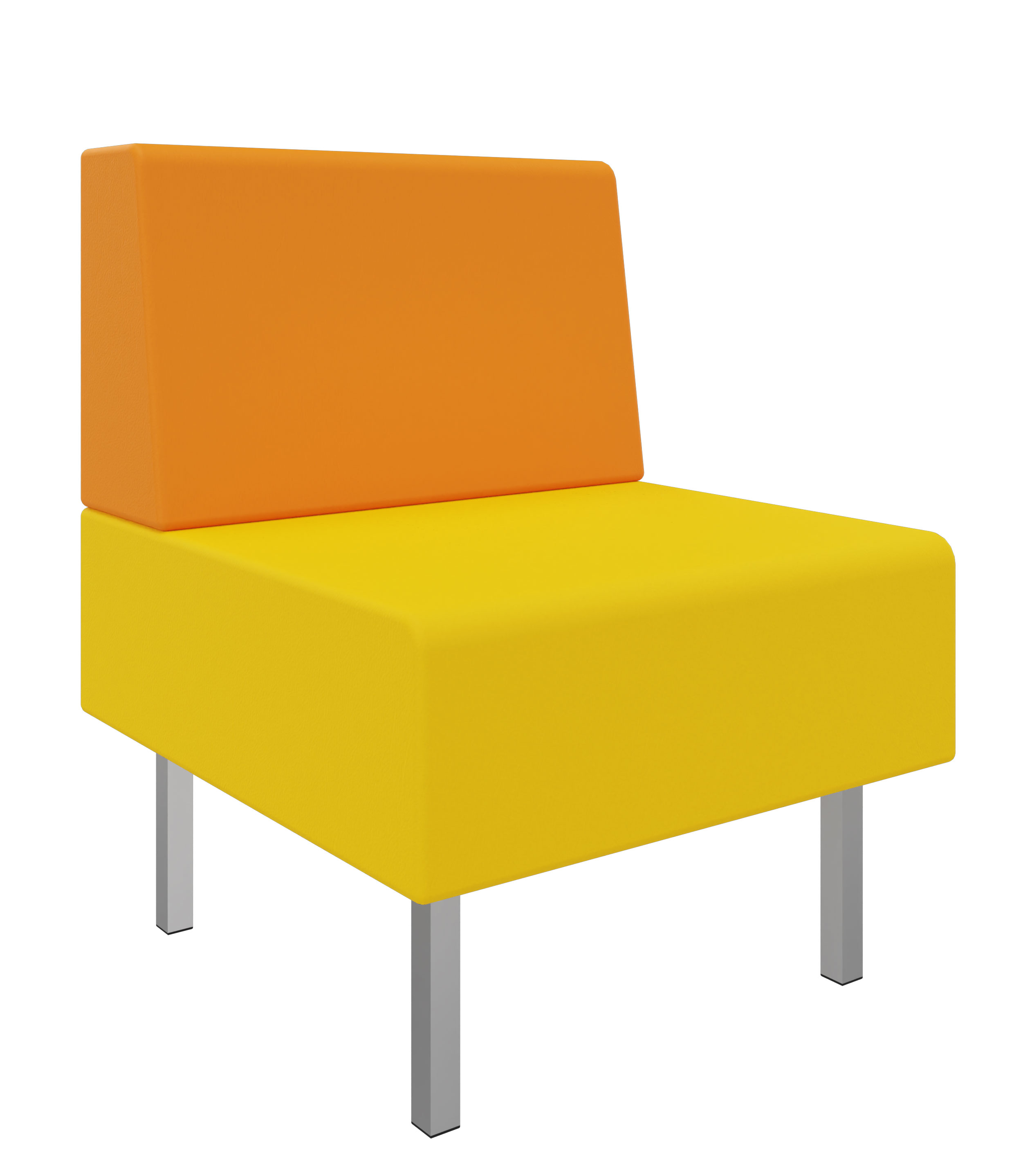 Litti Sessel SOFTSKIN gelb / orange