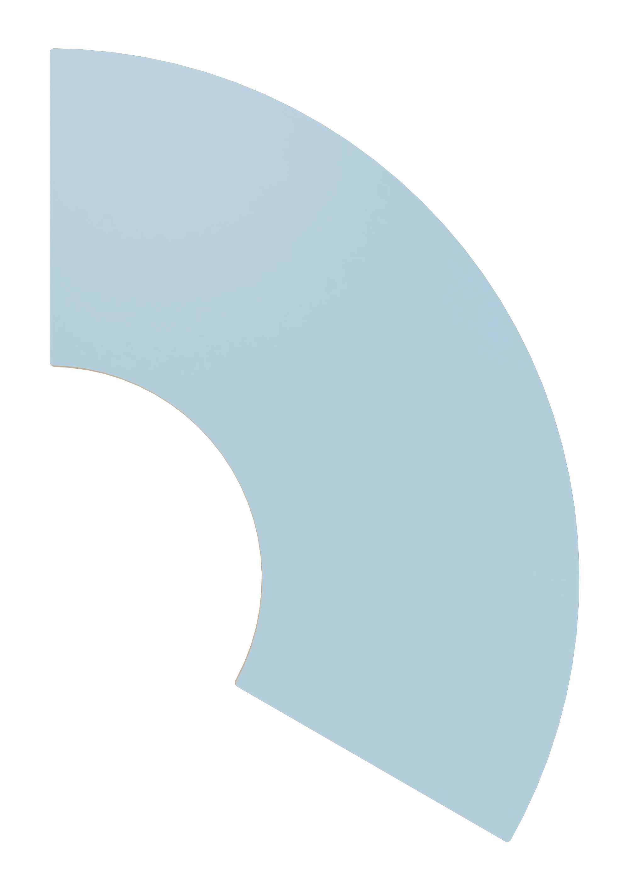 Tischplatte Drittelkreis 173x80 cm