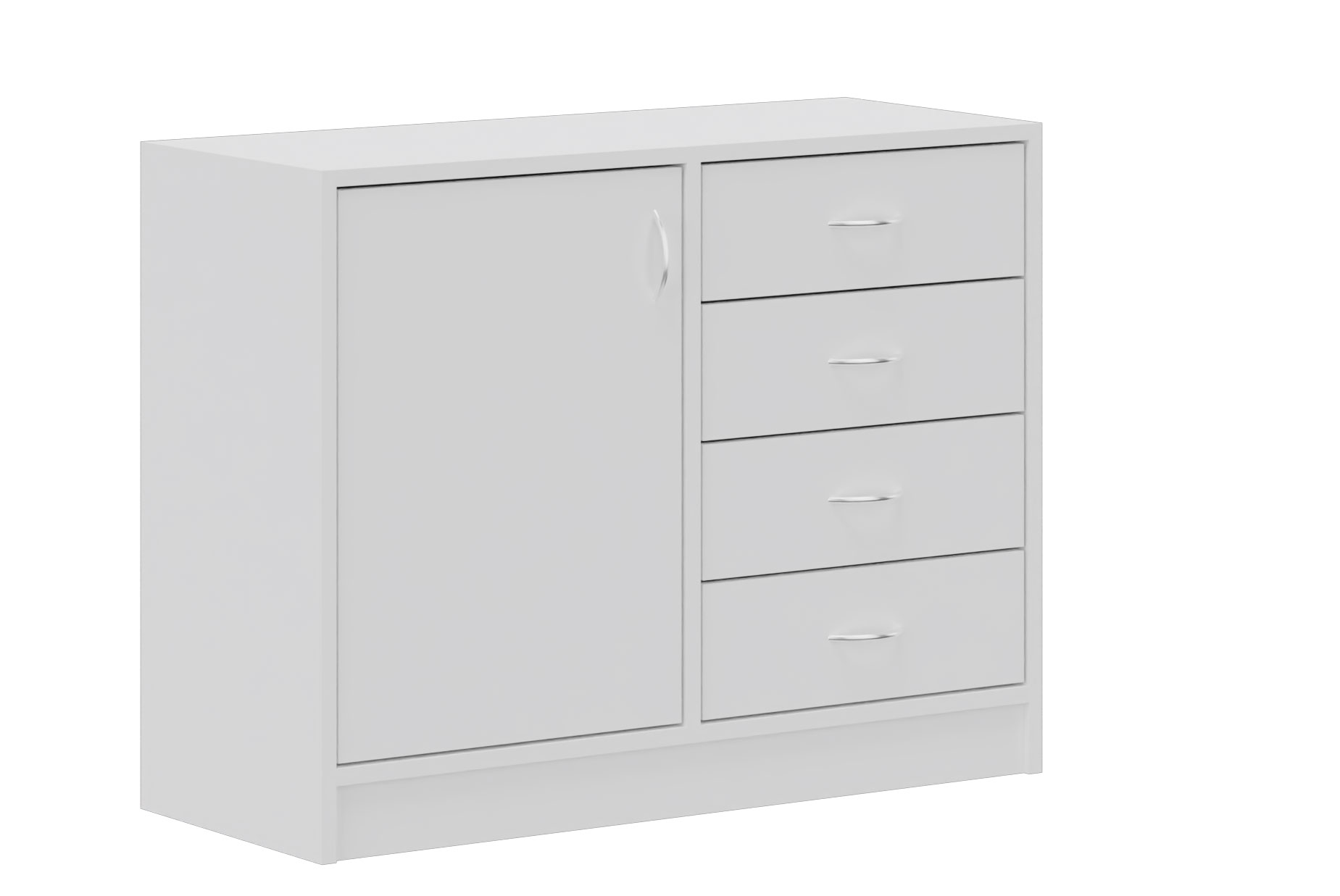 Schrank mit 4 Schubkästen und Tür, Breite 100 cm