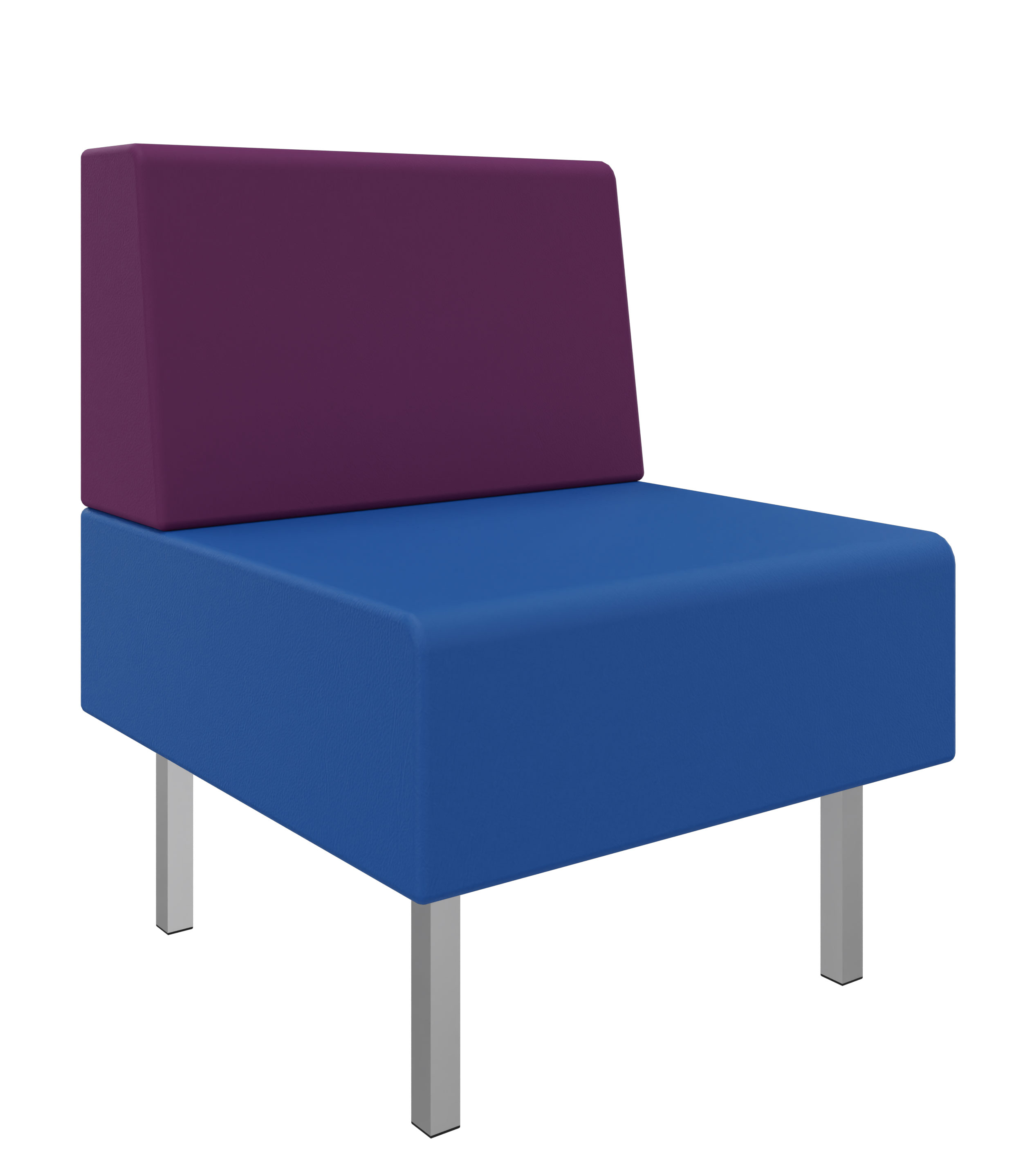 Litti Sessel SOFTSKIN royalblau / lila