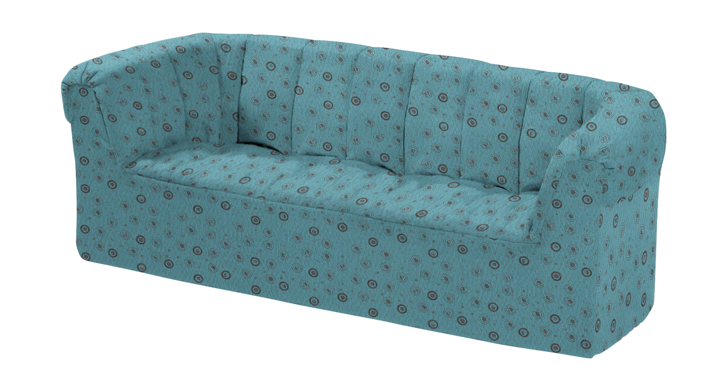 Dreisitzer Sofa Ringel türkis