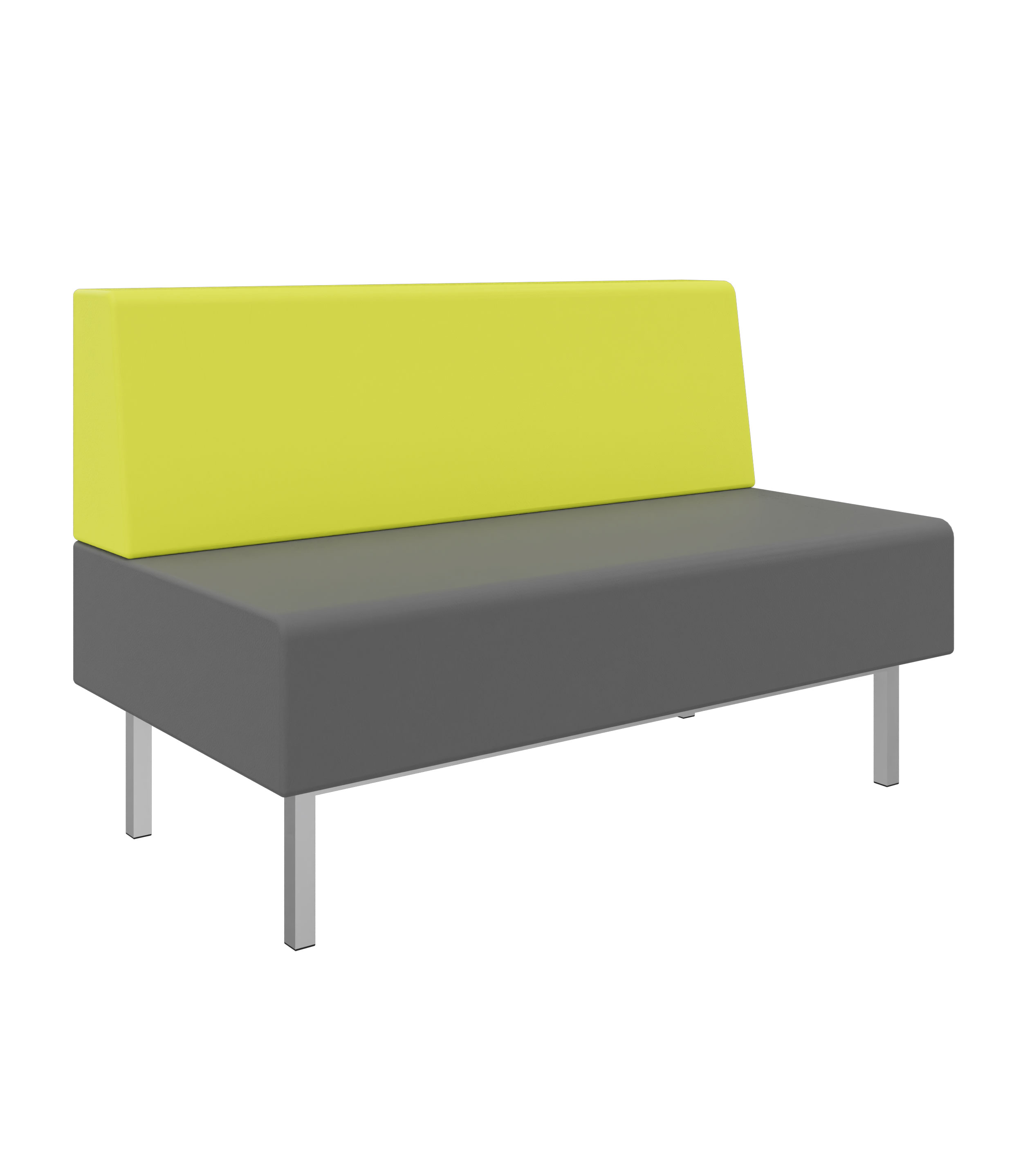Litti Bank 2-Sitzer SOFTSKIN grau / hellgrün