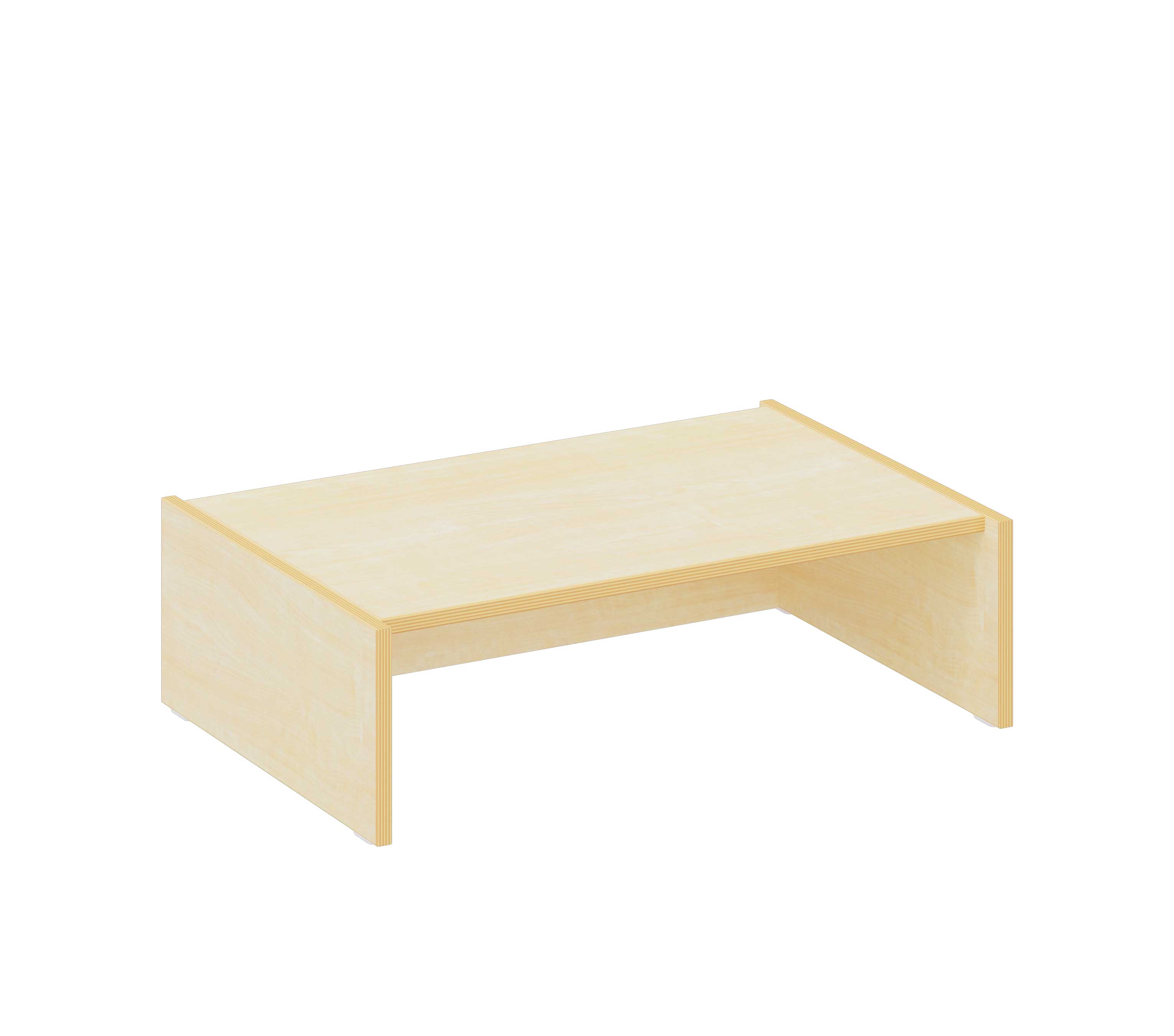 Sockel für Materialkästen Regale extratief, Breite 80 cm