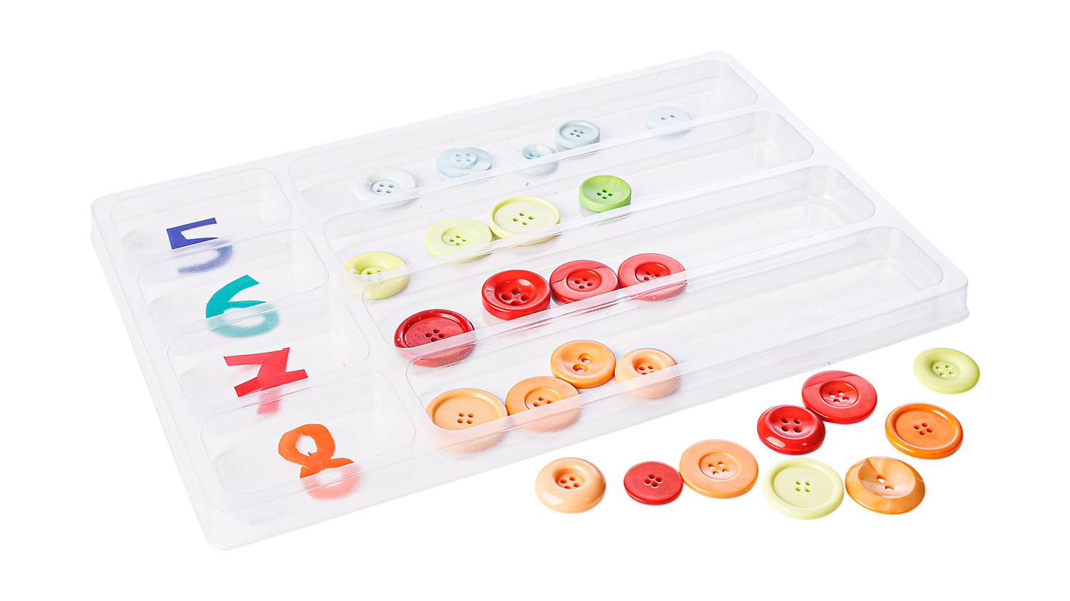 Sortiertabletts transparent