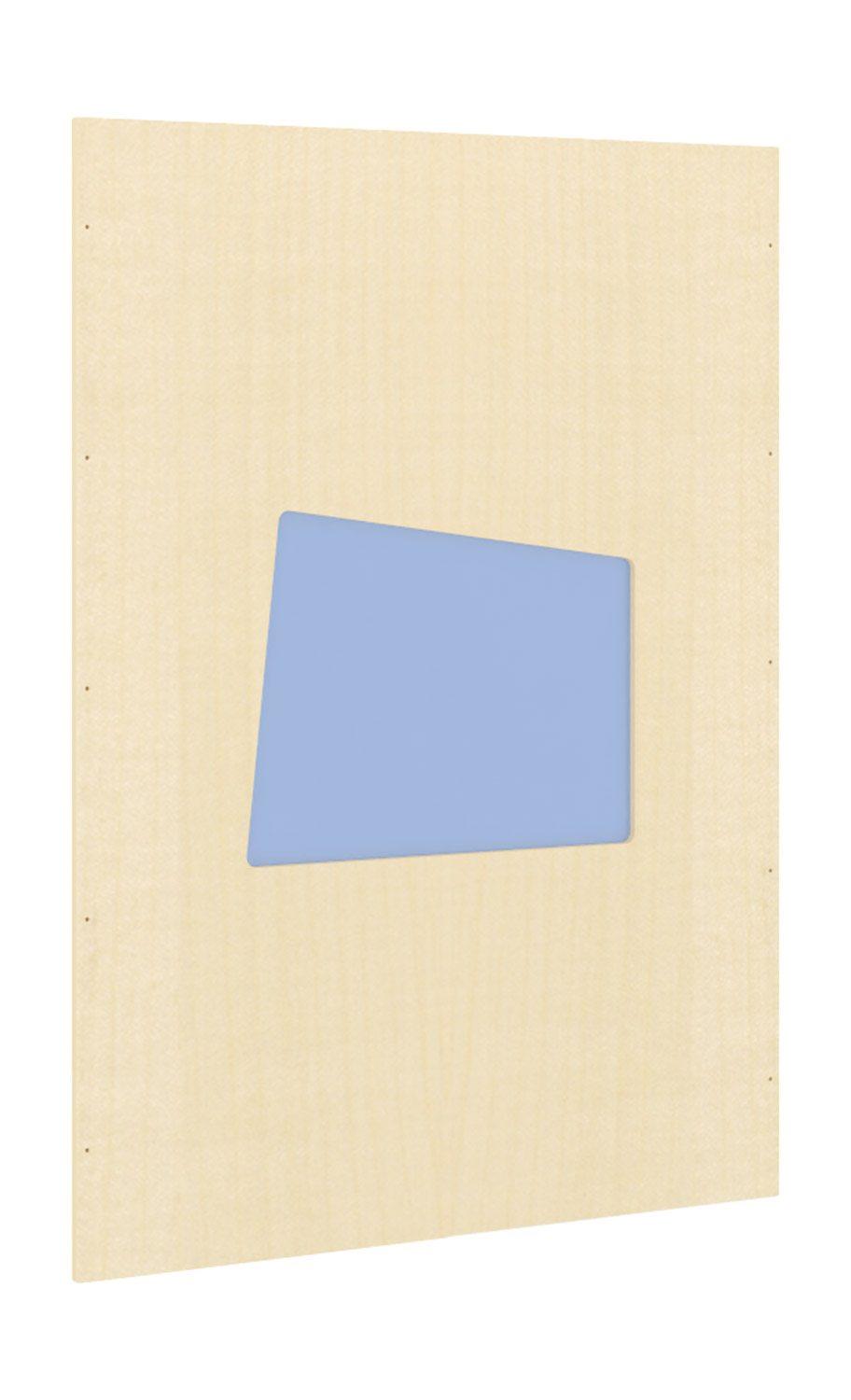 Füllung oben, Wand mit kleinem Acrylglas Fenster Für mittlere Füllungsbreite, blaues Fenster