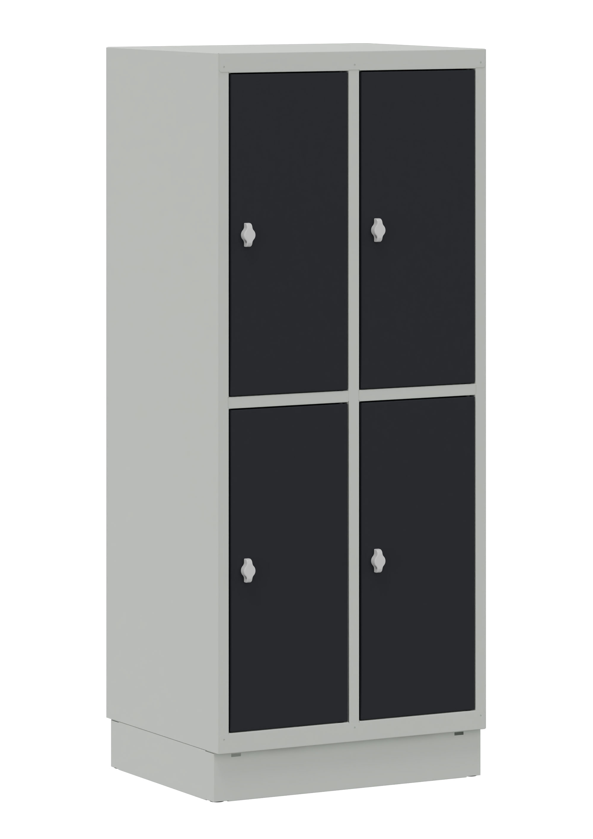 Fächerschrank 2x2 Fächer anthrazit/ grau