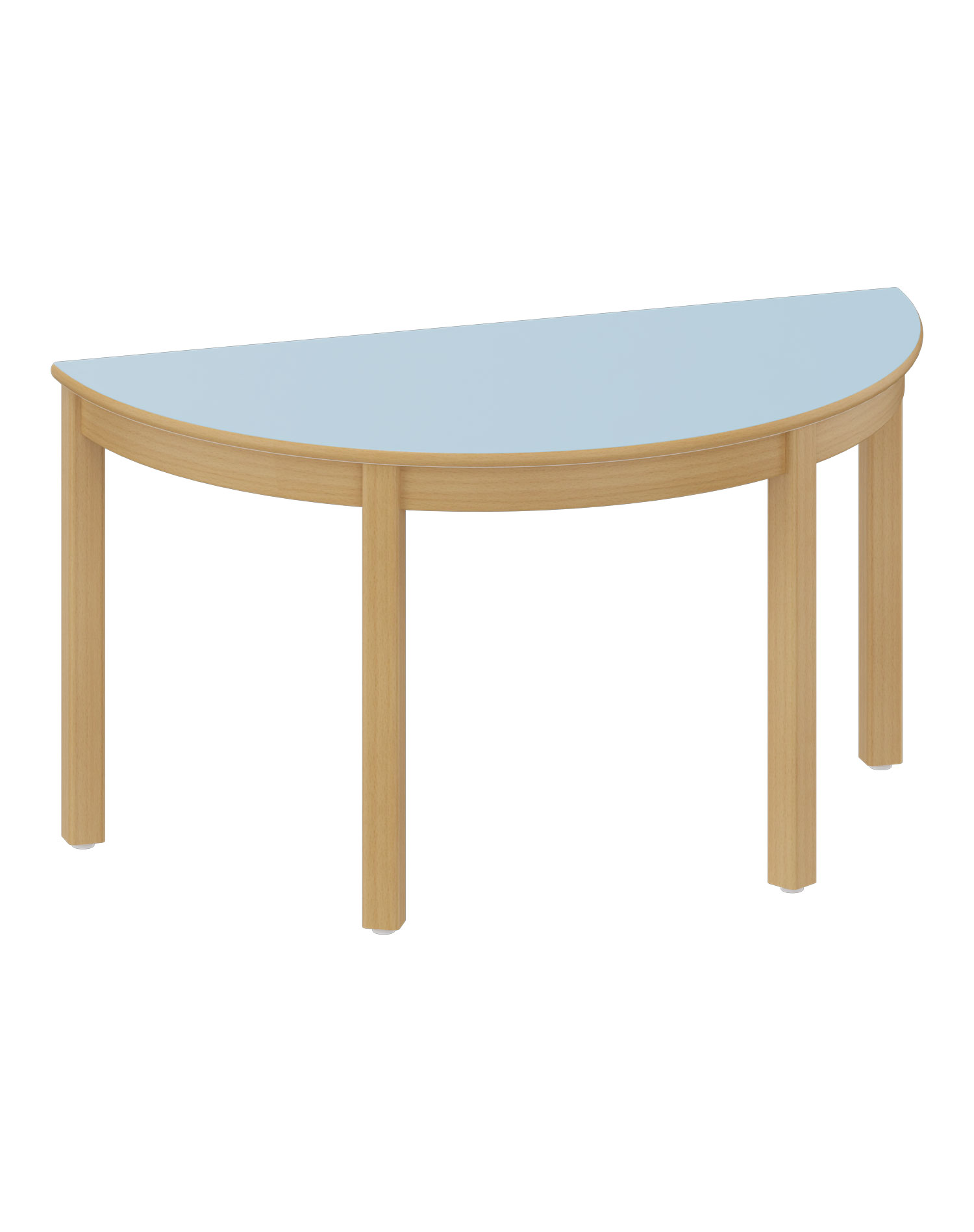 Halbrundtisch 120 x 60 cm Schule
