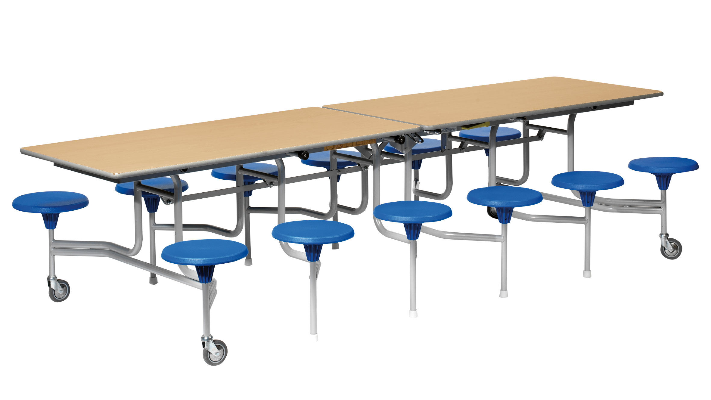 12er Tisch-Sitzkombination Buche Dekor, rot, Sitzhöhe 44 cm 12er Tisch-Sitzkombination Buche Dekor, rot, Sitzhöhe 44 cm