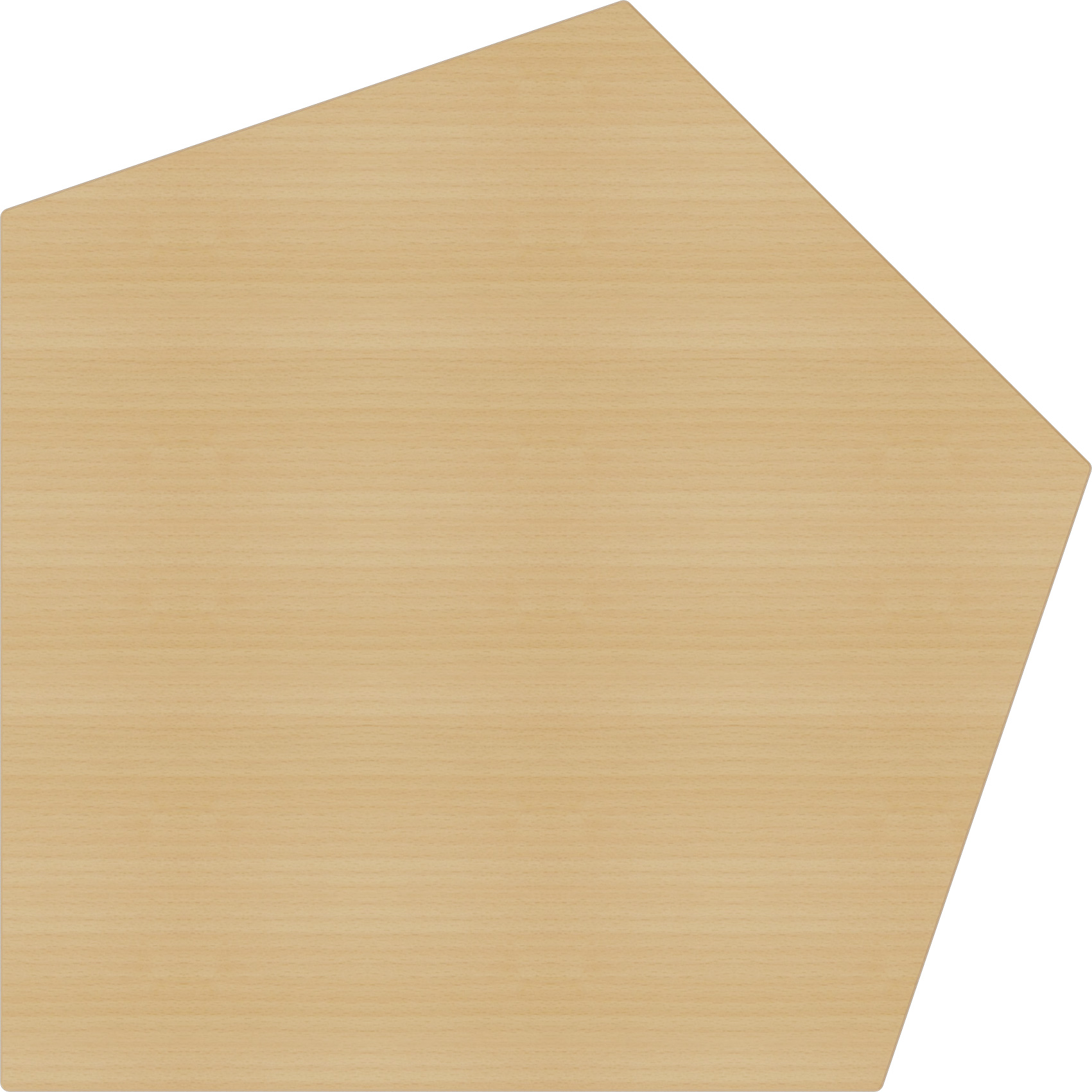 Fünfeck Tischplatte klein Buche Dekor