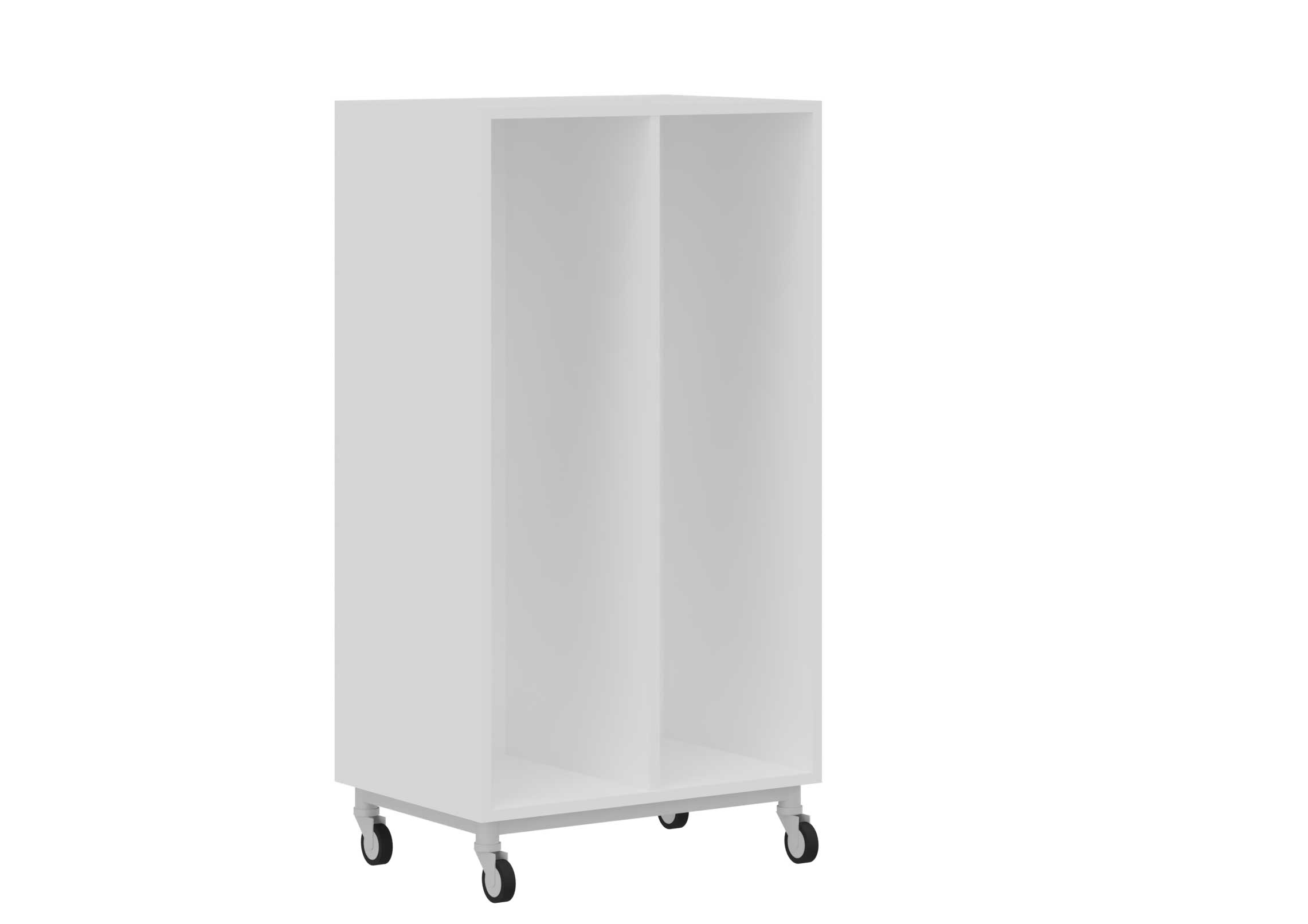 Regal für Kunststoffkästen auf Rollen, hoch, Breite 70,5 cm