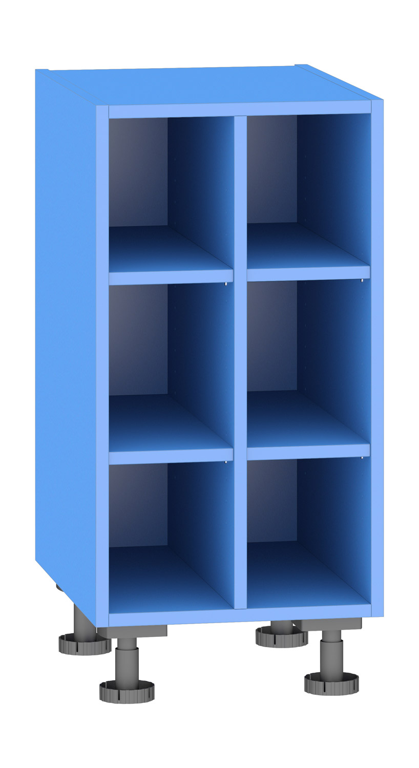 Regal 3 blau