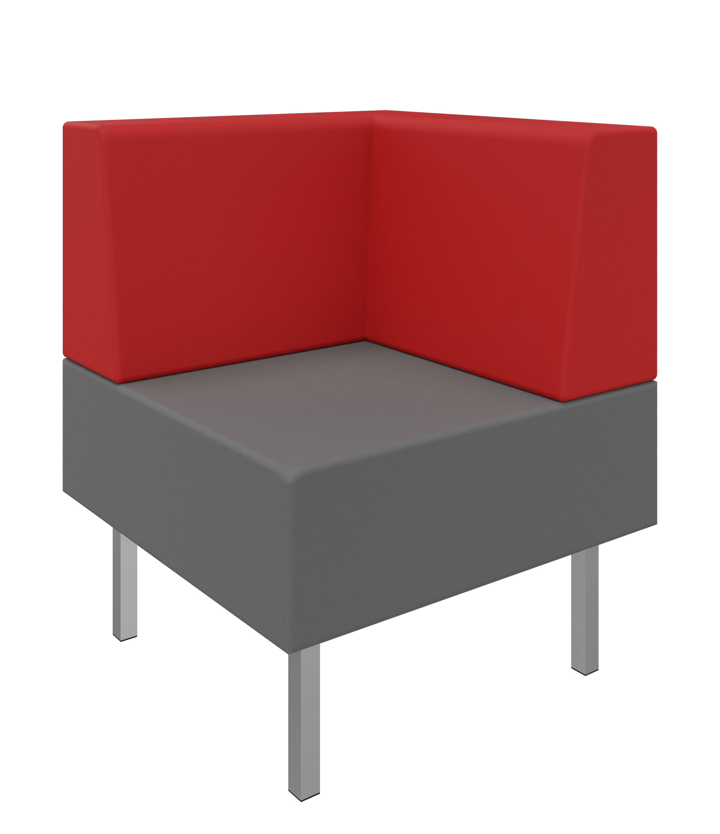 Litti Eckelement SOFTSKIN grau / rot