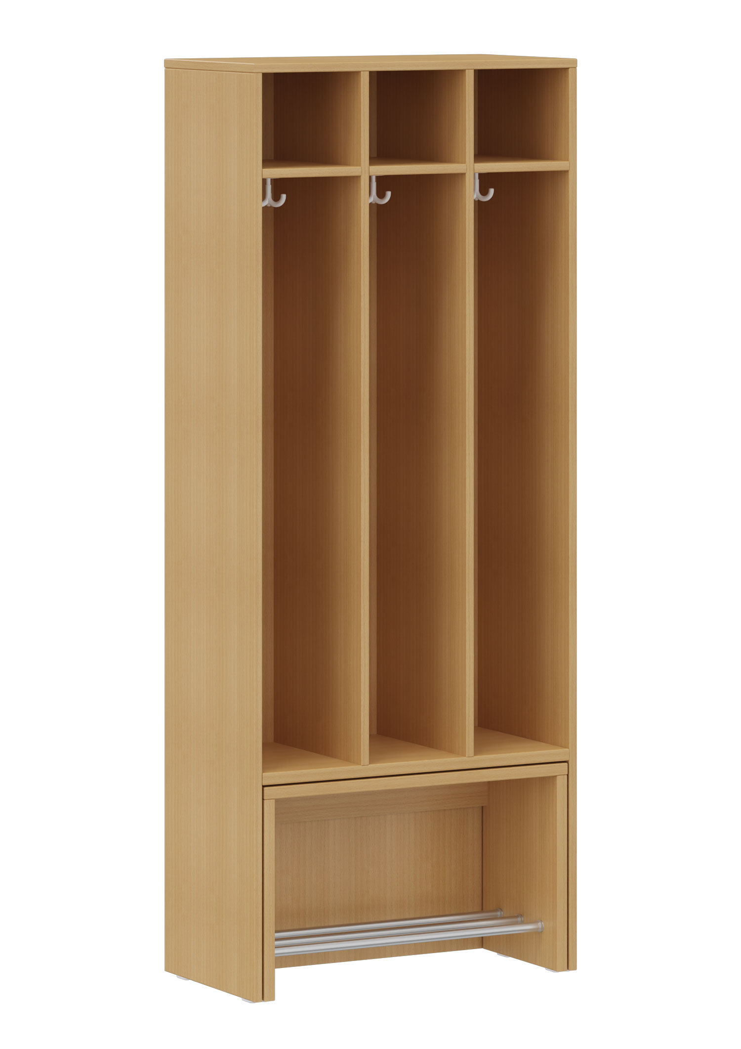 hej Garderobe mit Ausziehbank B mit 22,6 cm Fachbreite Größe 5, 3 Schrankfächer hej Garderobe mit Ausziehbank B mit 22,6 cm Fachbreite Größe 5, 3 Schrankfächer