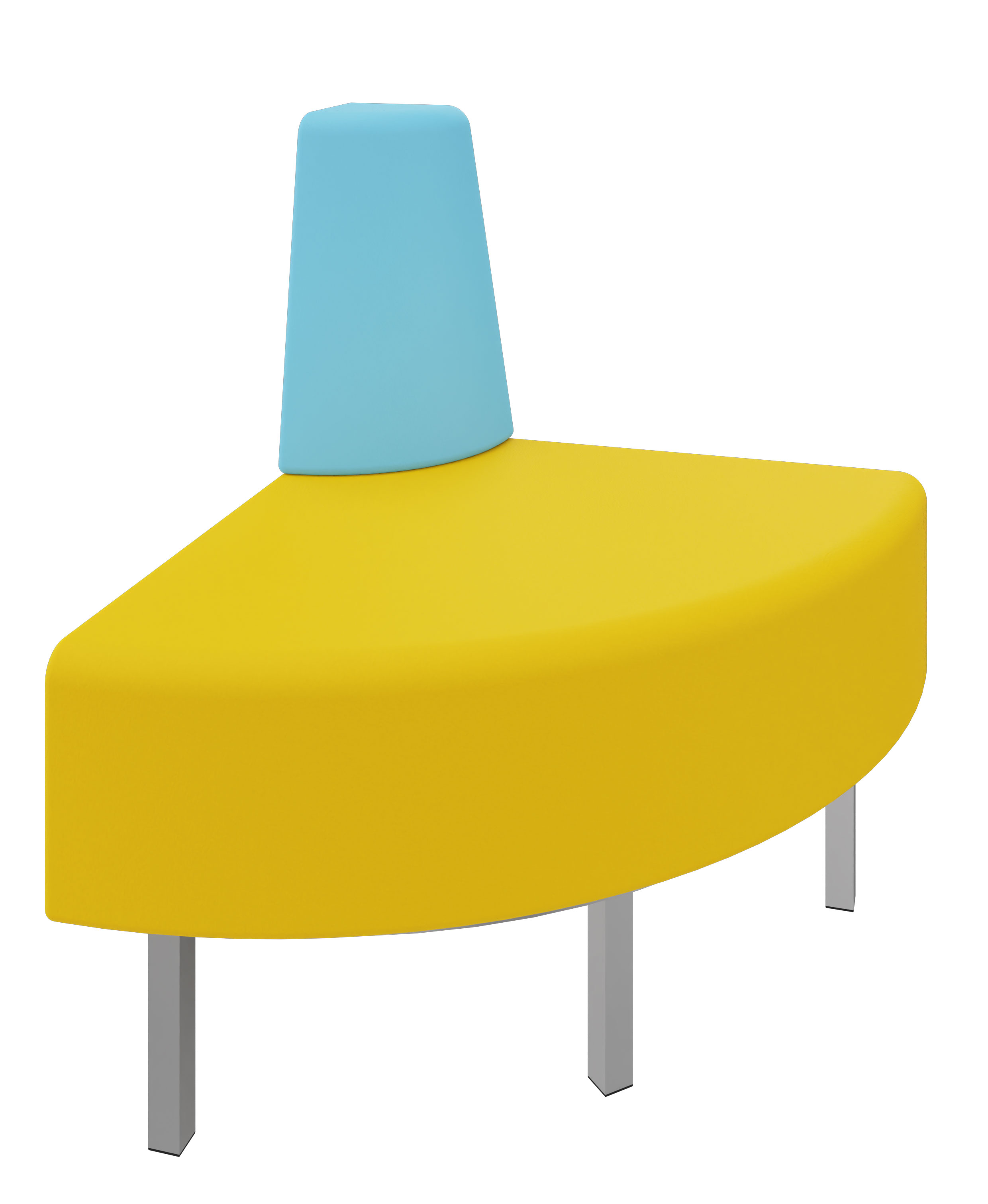 Litti Außeneckelement SOFTSKIN gelb / eisblau