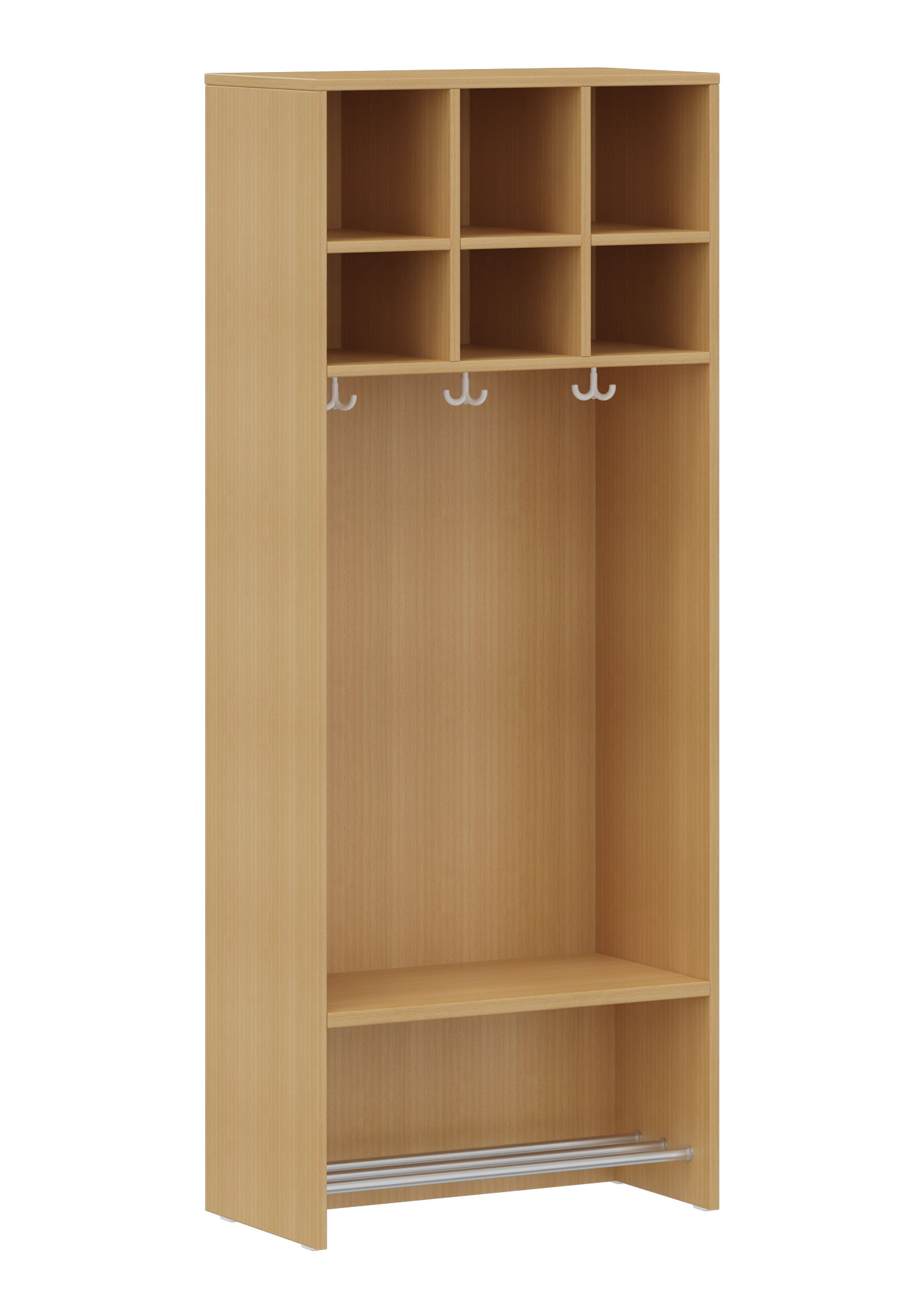 hej Regalgarderobe A mit 22,6 cm Fachbreite Größe 4, 3 Schrankfächer
