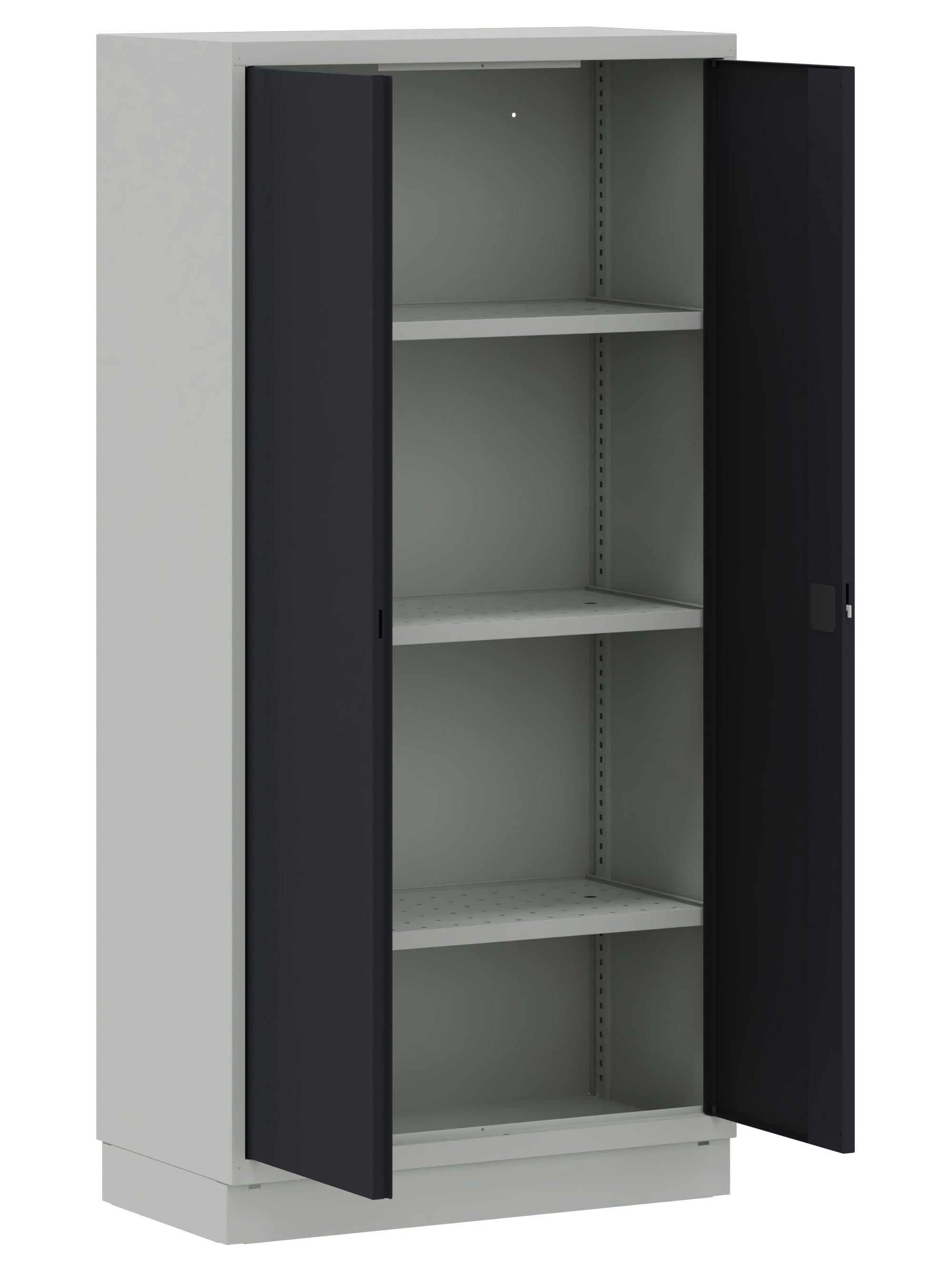 Materialschrank, 2-türig anthrazit/grau