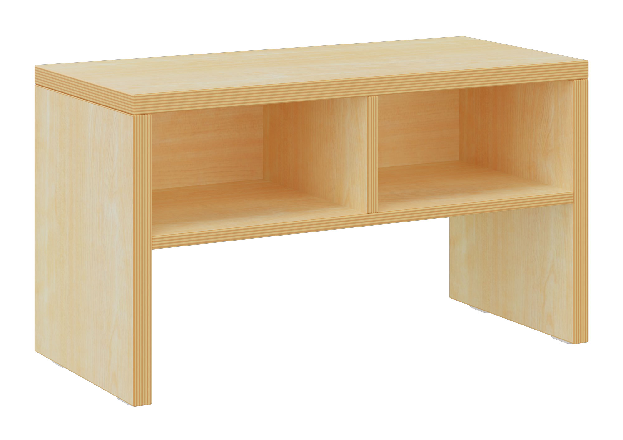 hej Garderobenbank T mit Fächern Höhe 38 cm, Breite 67,3 cm, Ahorn Dekor