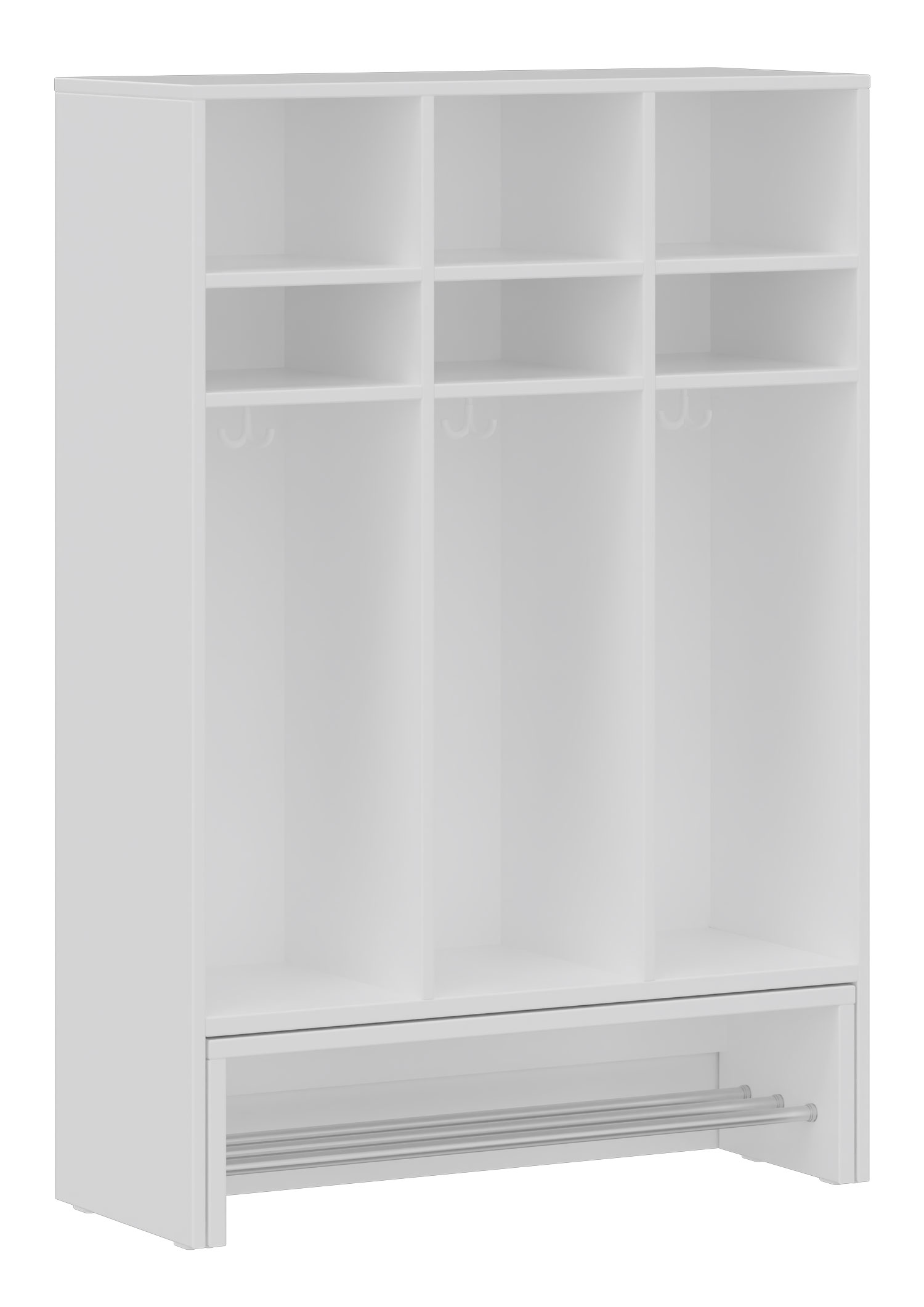 hej Garderobe mit Ausziehbank B mit 30,8 cm Fachbreite Größe 1, 3 Schrankfächer