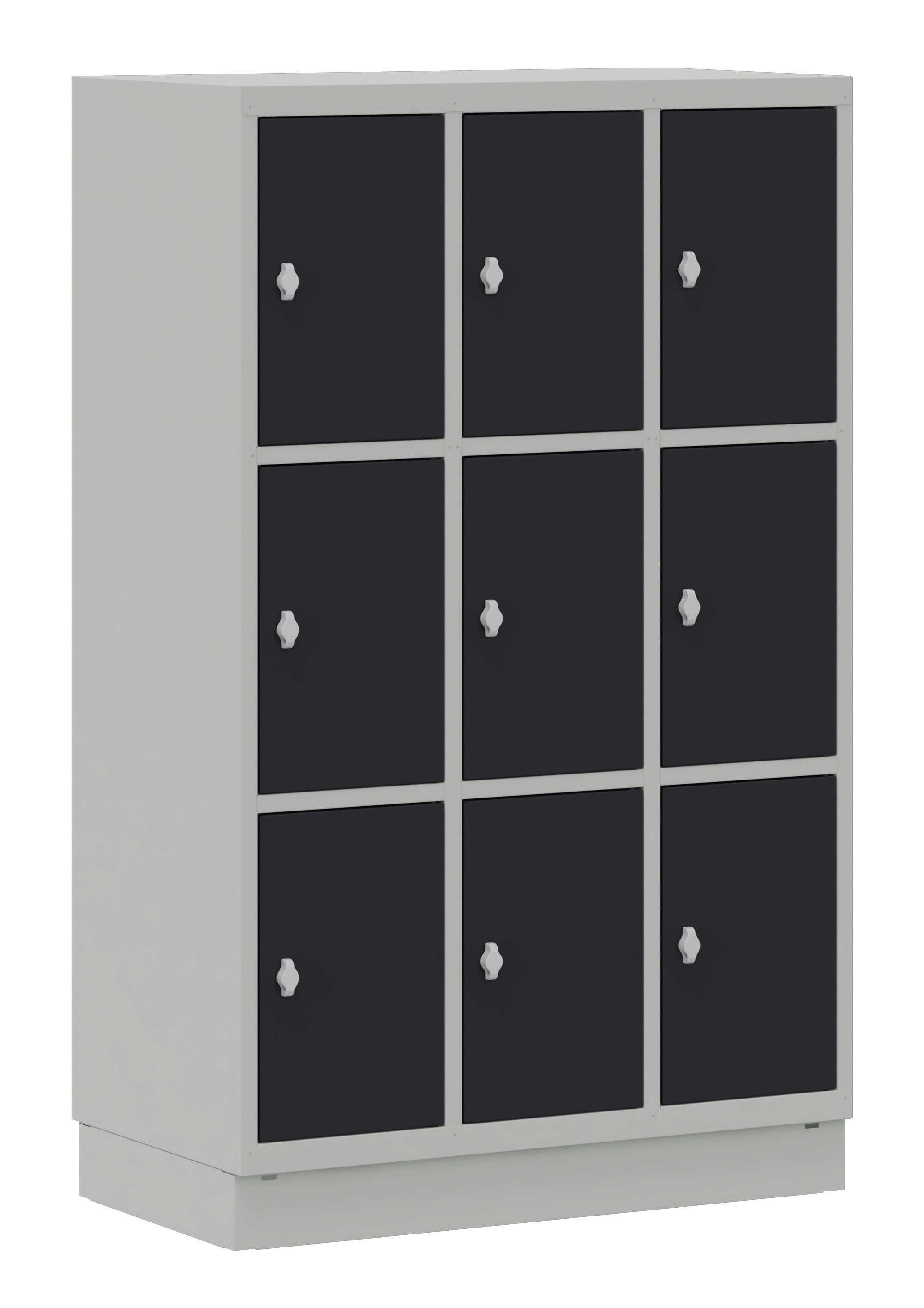 Fächerschrank 3x3 Fächer anthrazit/ grau