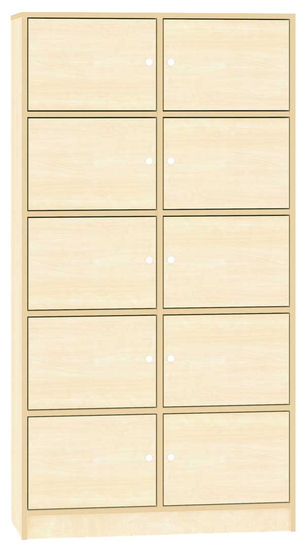 Personalschrank mit 10 abschließbaren Fächern, Breite 100 cm