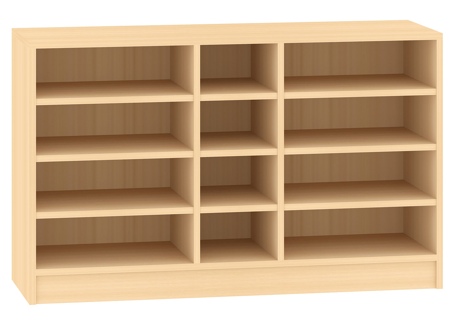 Raumteilregal für Materialkästen, Breite 125 cm