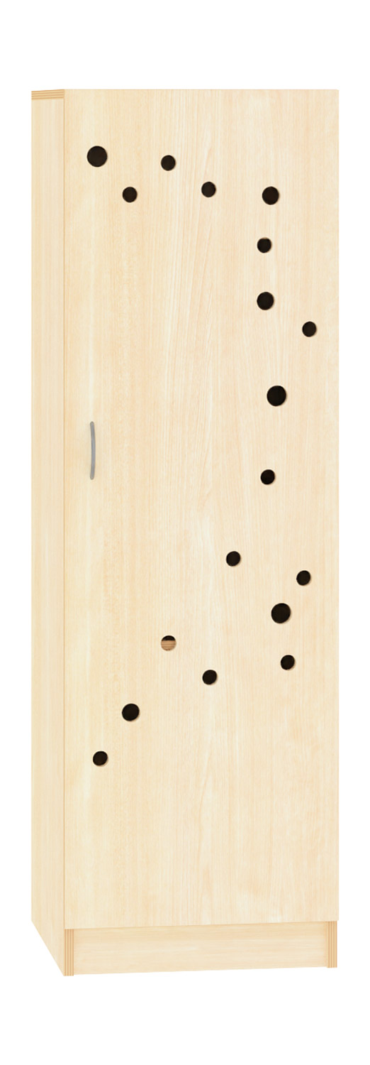 Deckenschrank, Breite 51 cm. Türe mit Lüftungslöchern 62 cm tief, Ahorn Dekor