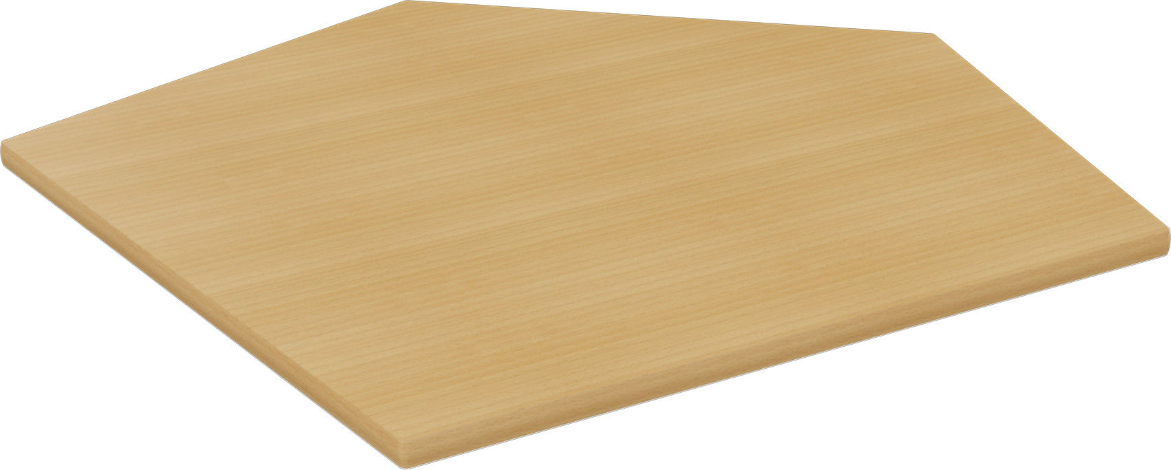 Fünfeck Tischplatte klein Buche Dekor