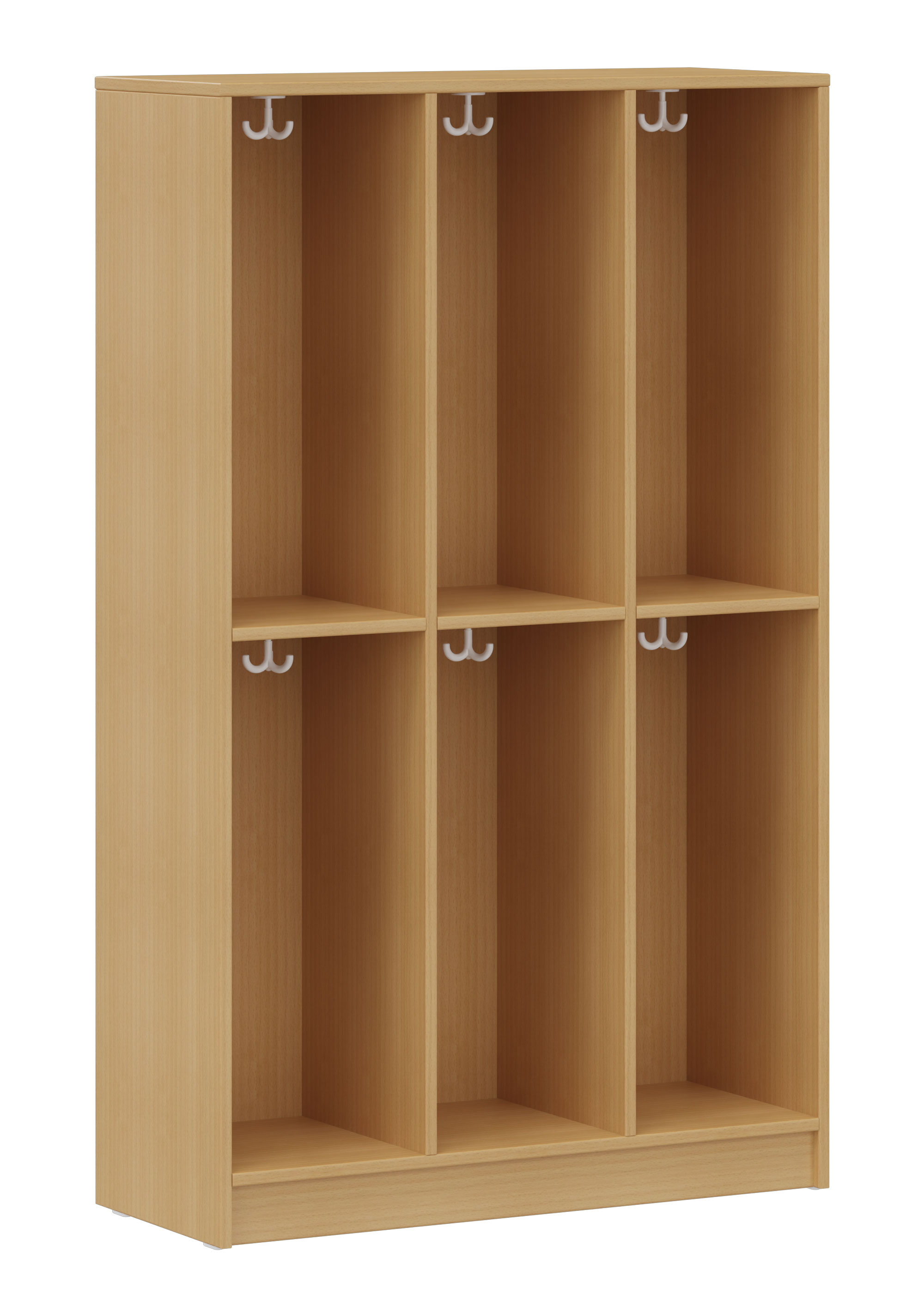 hej Fachgarderobe F mit 30,8 cm Fachbreite Größe 4/5, 6 Fächer
