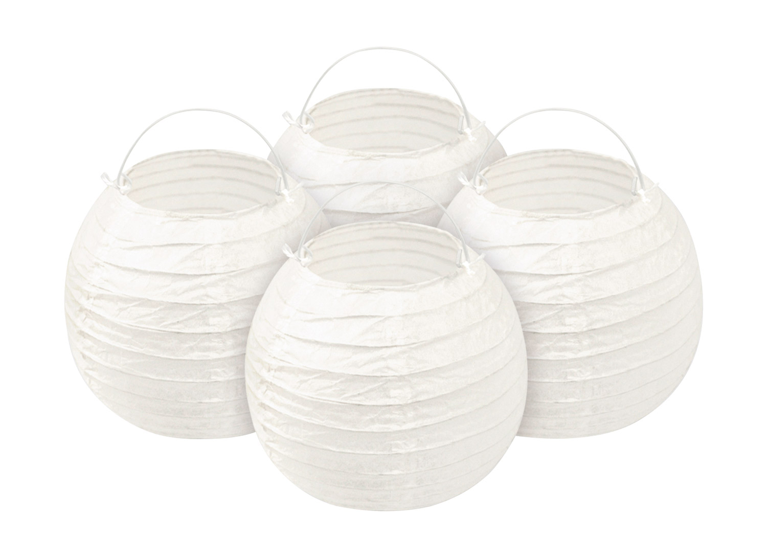 Papierlampions weiß