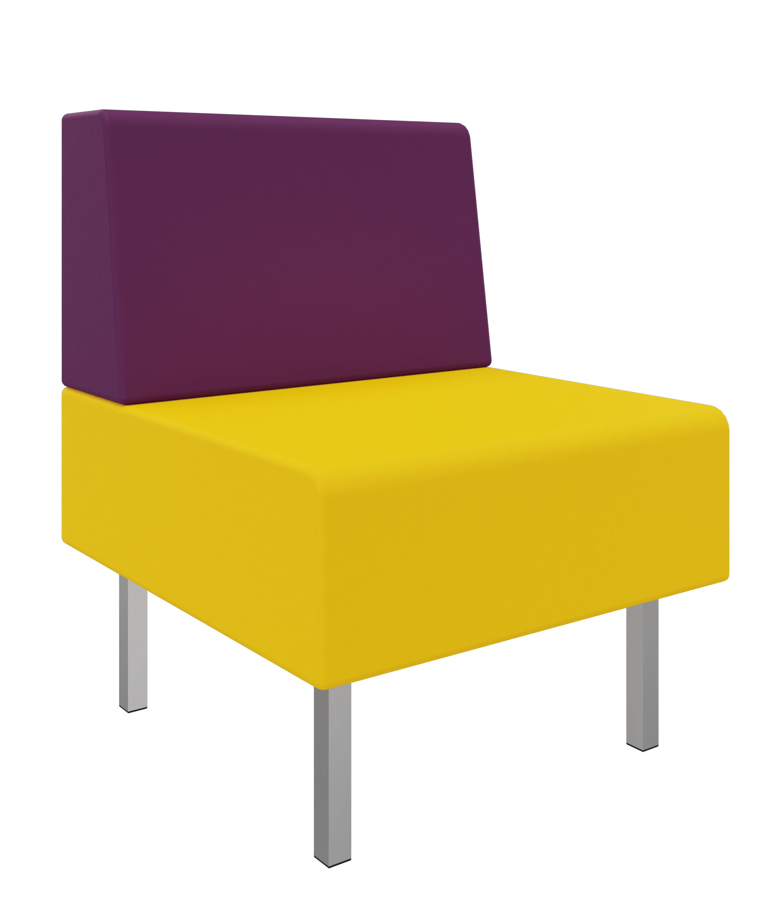 Litti Sessel SOFTSKIN gelb / lila Litti Sessel SOFTSKIN gelb / lila