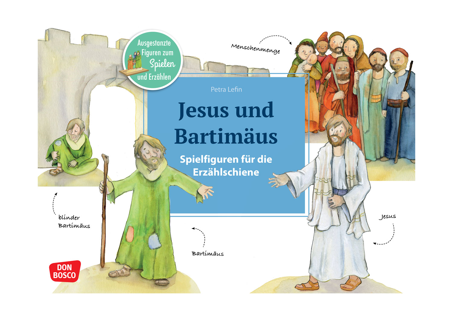 Erzählschiene Bildkarten Jesus und Bartimäus