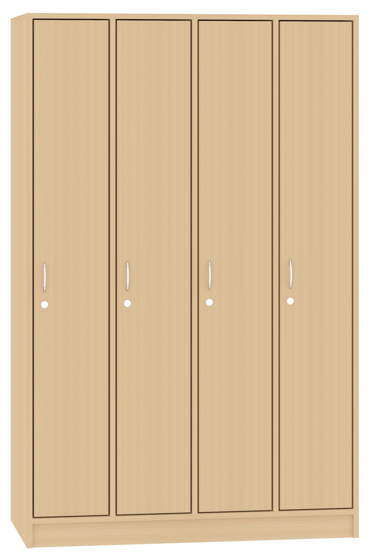 Garderobenschrank mit 4 Türen, Breite 120 cm