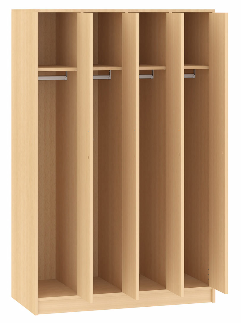 Garderobenschrank mit 4 Türen, Breite 120 cm