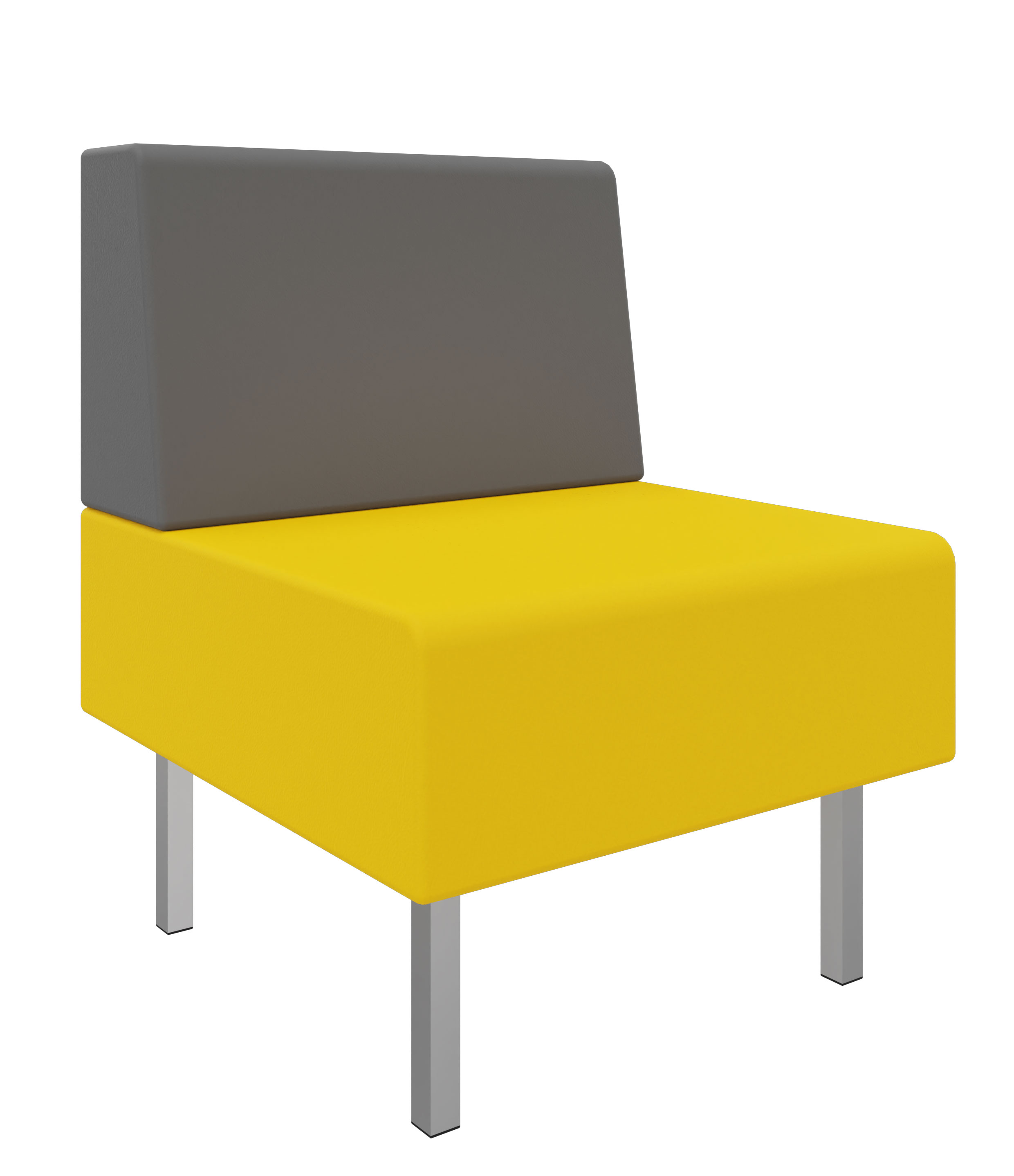 Litti Sessel SOFTSKIN gelb / grau Litti Sessel SOFTSKIN gelb / grau